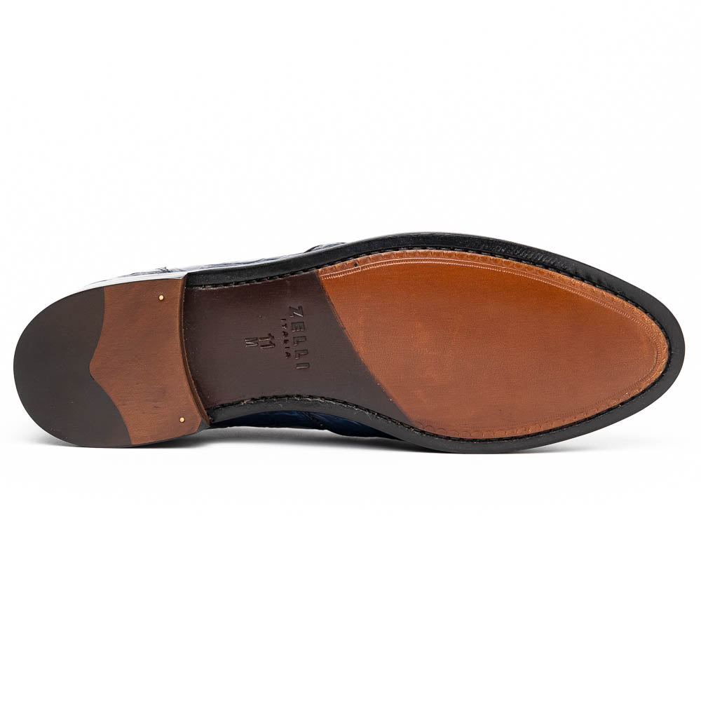 11-582-NVY FRANCO Krokodille Dusklær Loafer, Marineblå