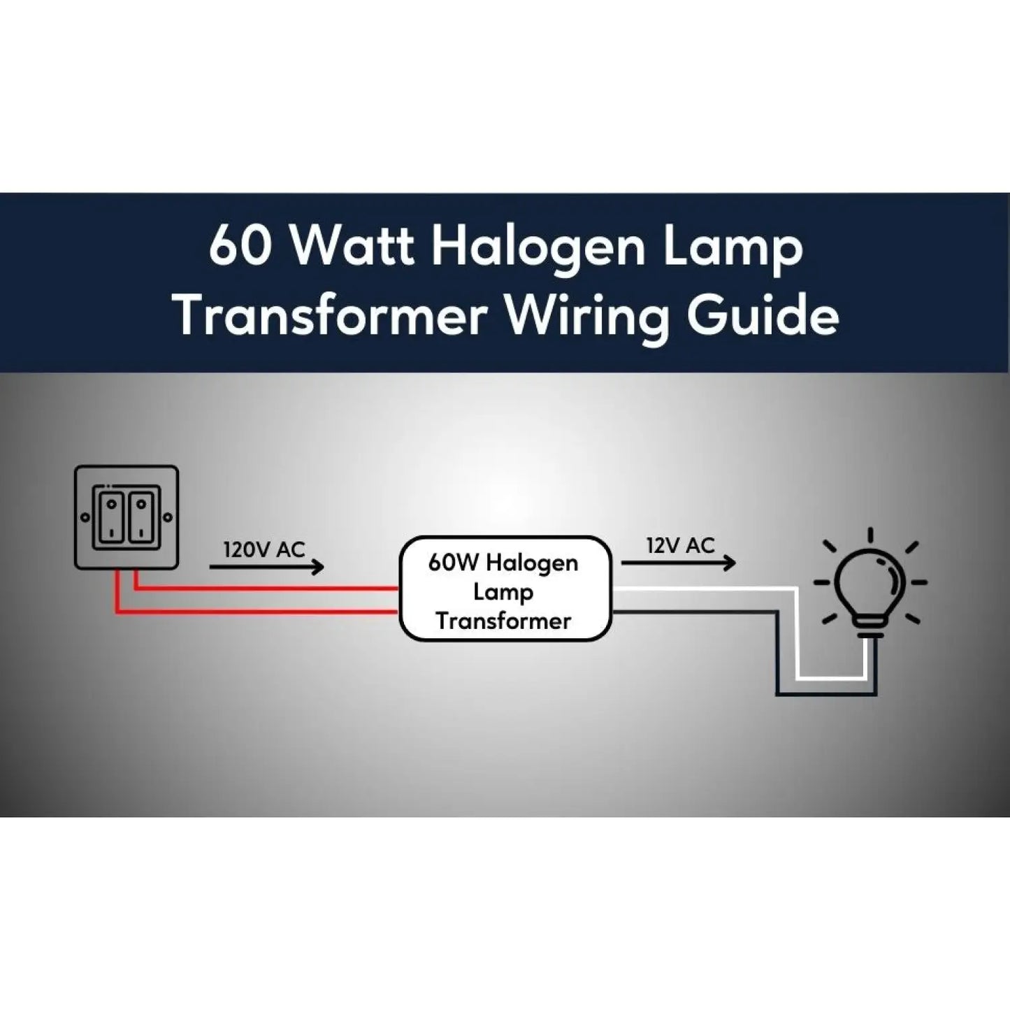 110V till 12V 60W Halogen Elektronisk Svart Transformator
