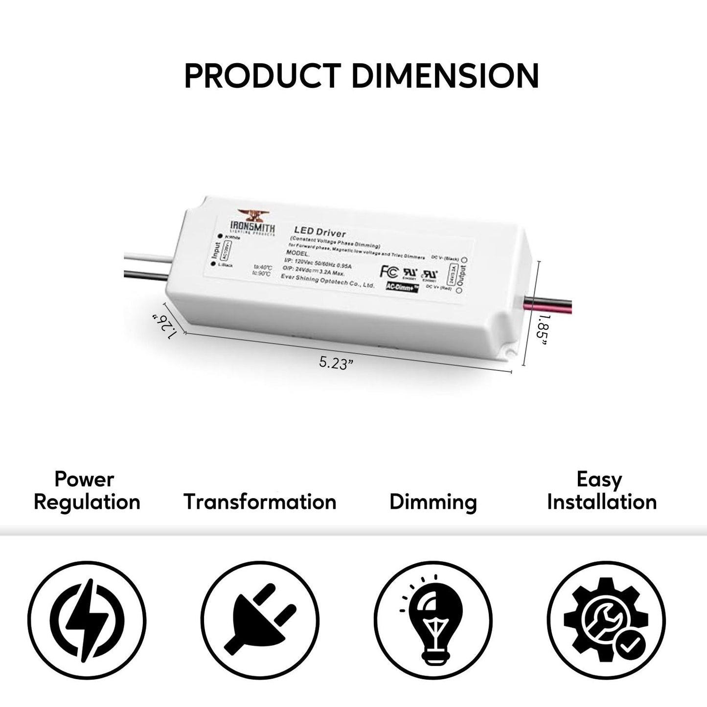 120V -24V 75W | LED-drivrutin med Triac-dimmer