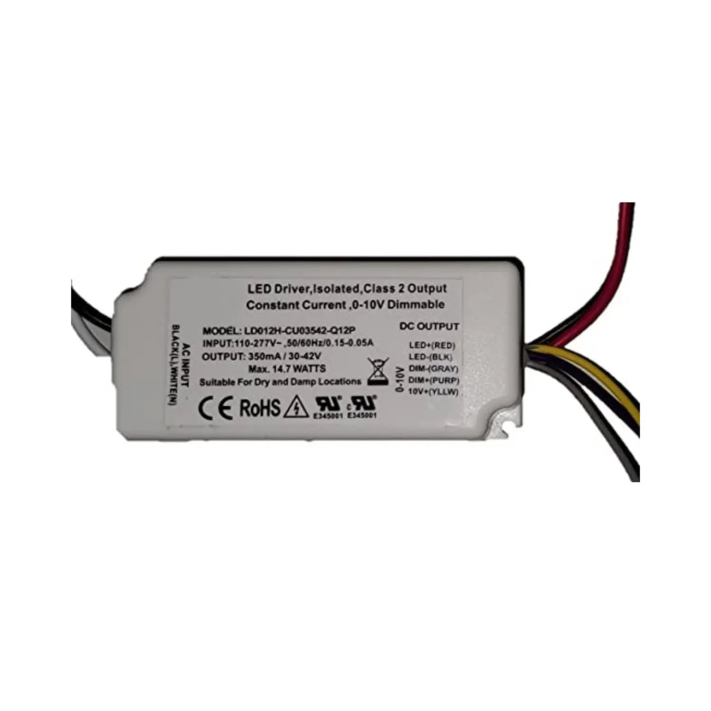 120V AC - 27V till 42V DC | 11,8W Konstant Ström LED-drivrutin och Triac-dimmer
