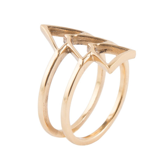 1, 2, 3 Ga Gouden Bronzen Ring