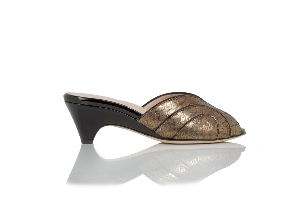 Diana Lux Peep Toe Mule Kilehæl