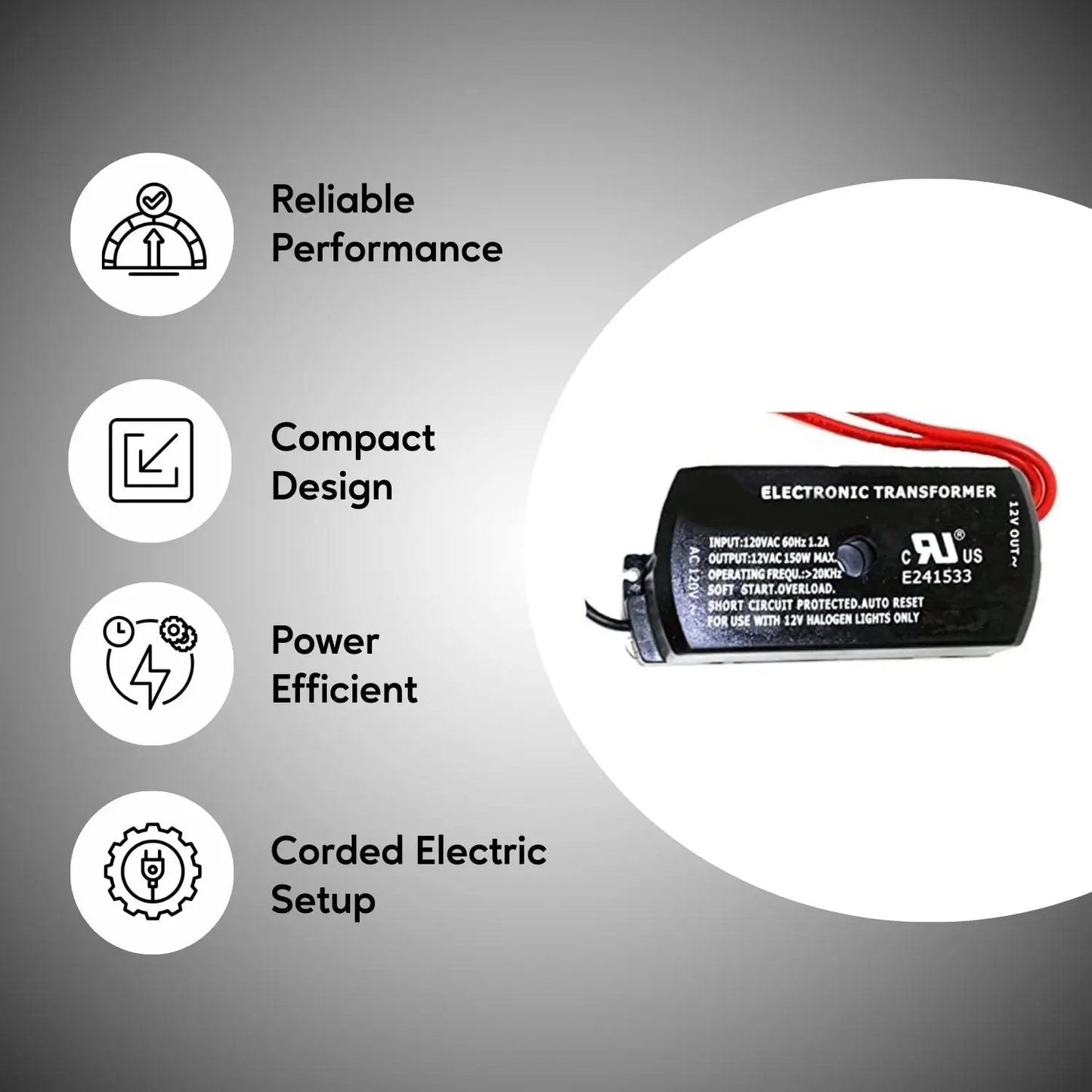 150W halogen inkapslade transformatorer elektroniska