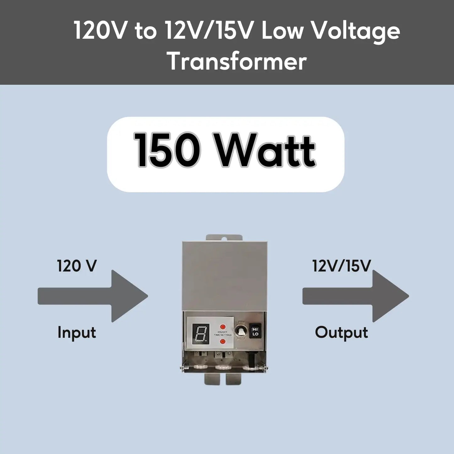 Transformateurs basse tension multi-prises 150W | 12V - 15V