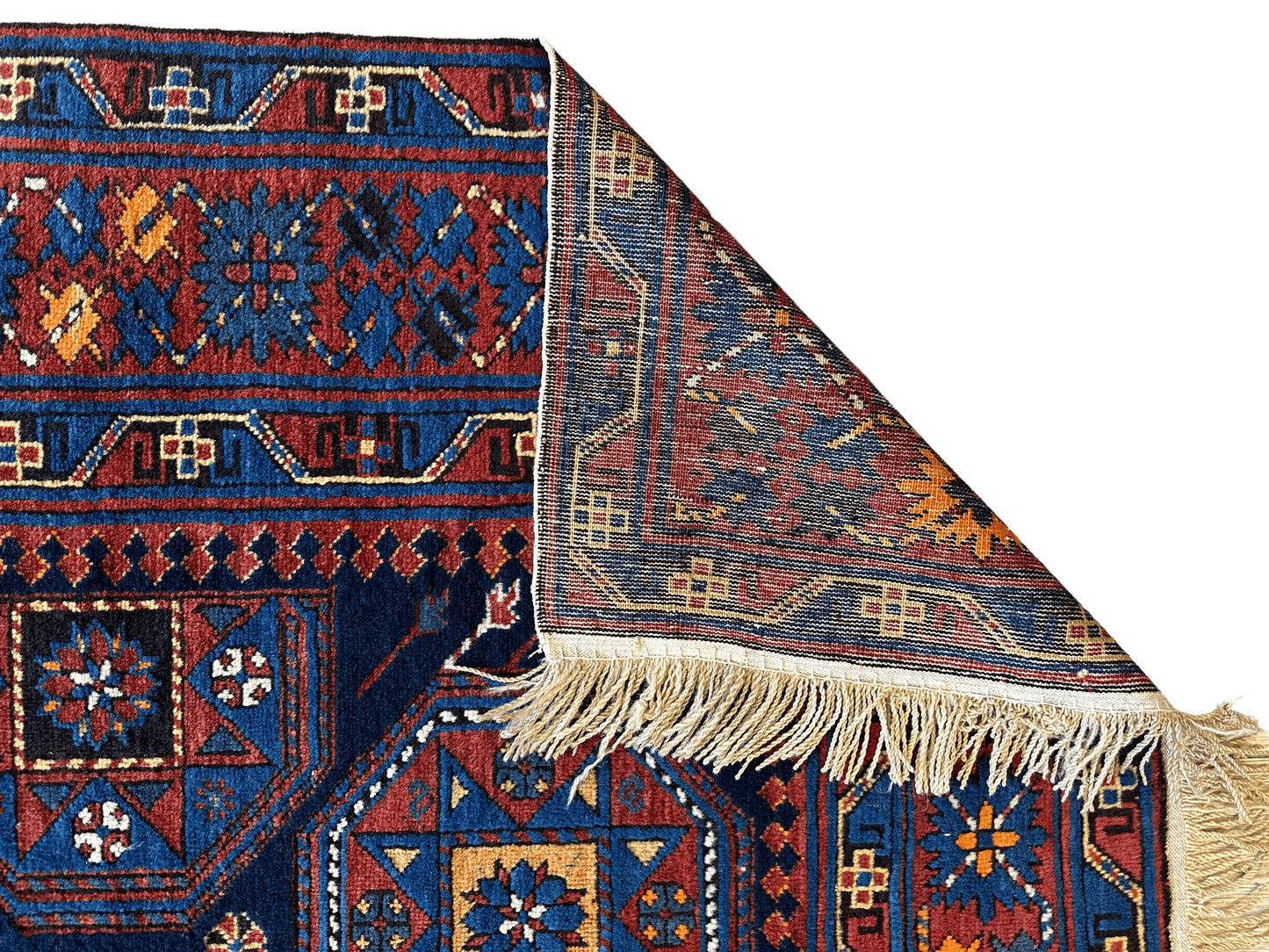 Tappeto d'area antico Shirvan 5x10 degli anni 1880