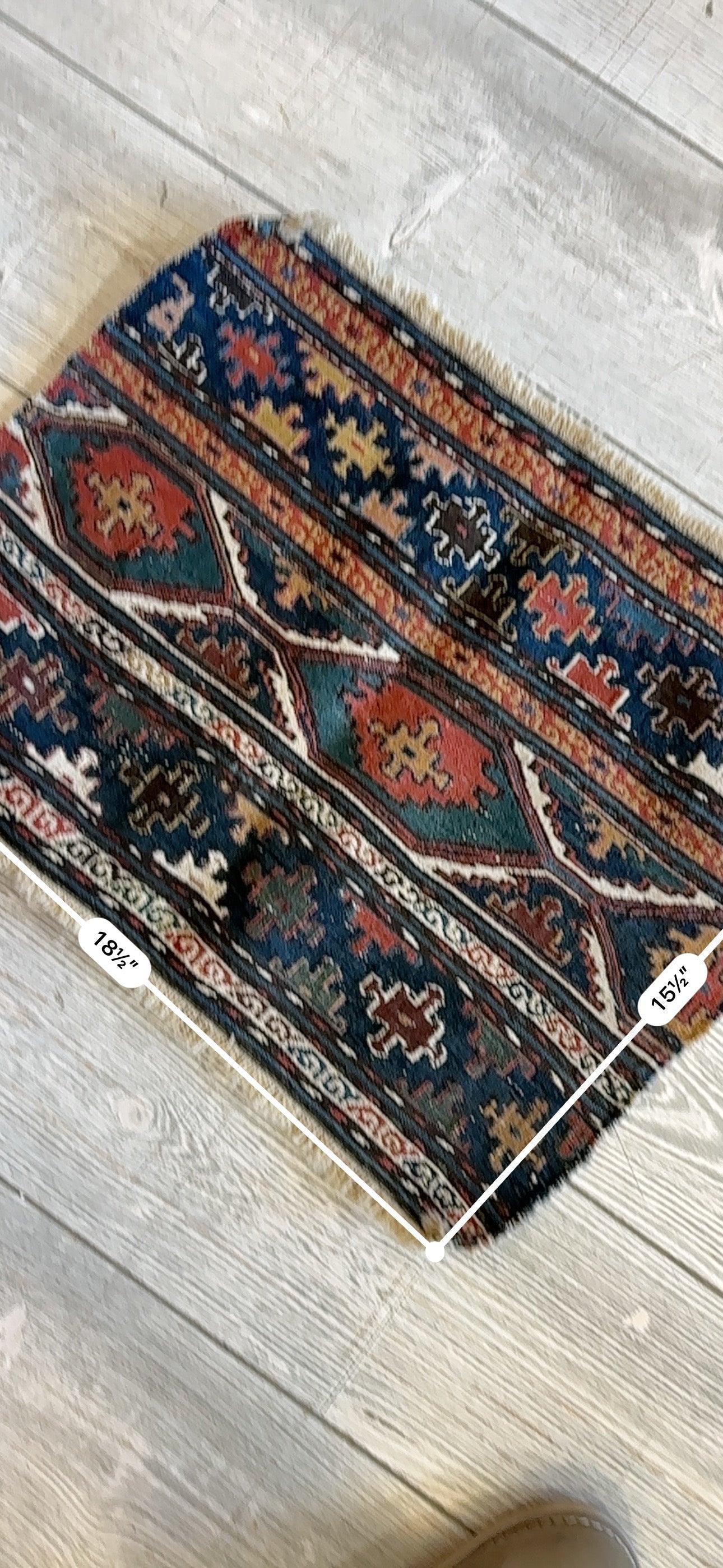 Cuna tribal antigua Shahsavan caucásica de 1900 - 18" X 16"