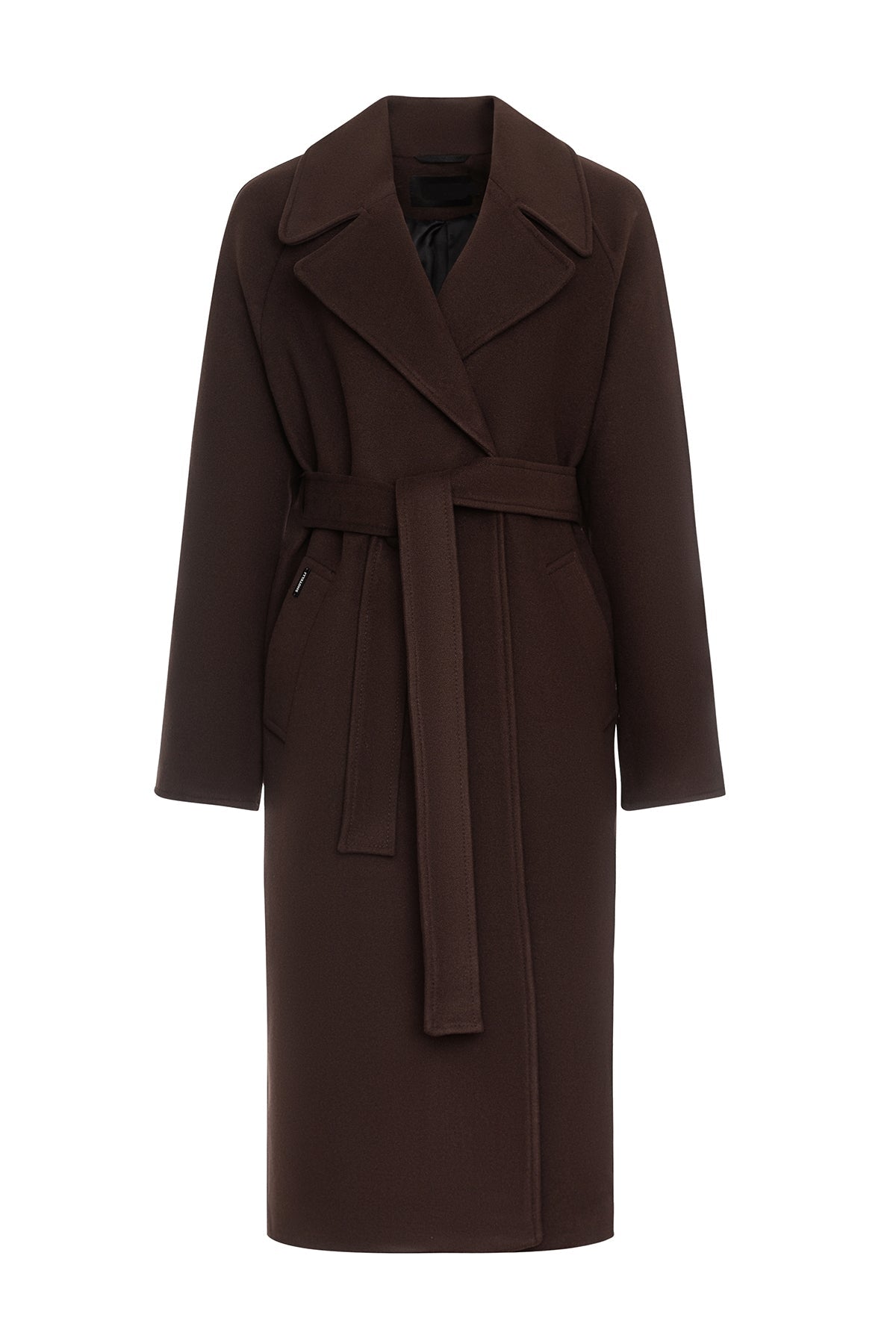 Cappotto classico Emily in misto lana colore cioccolato intenso