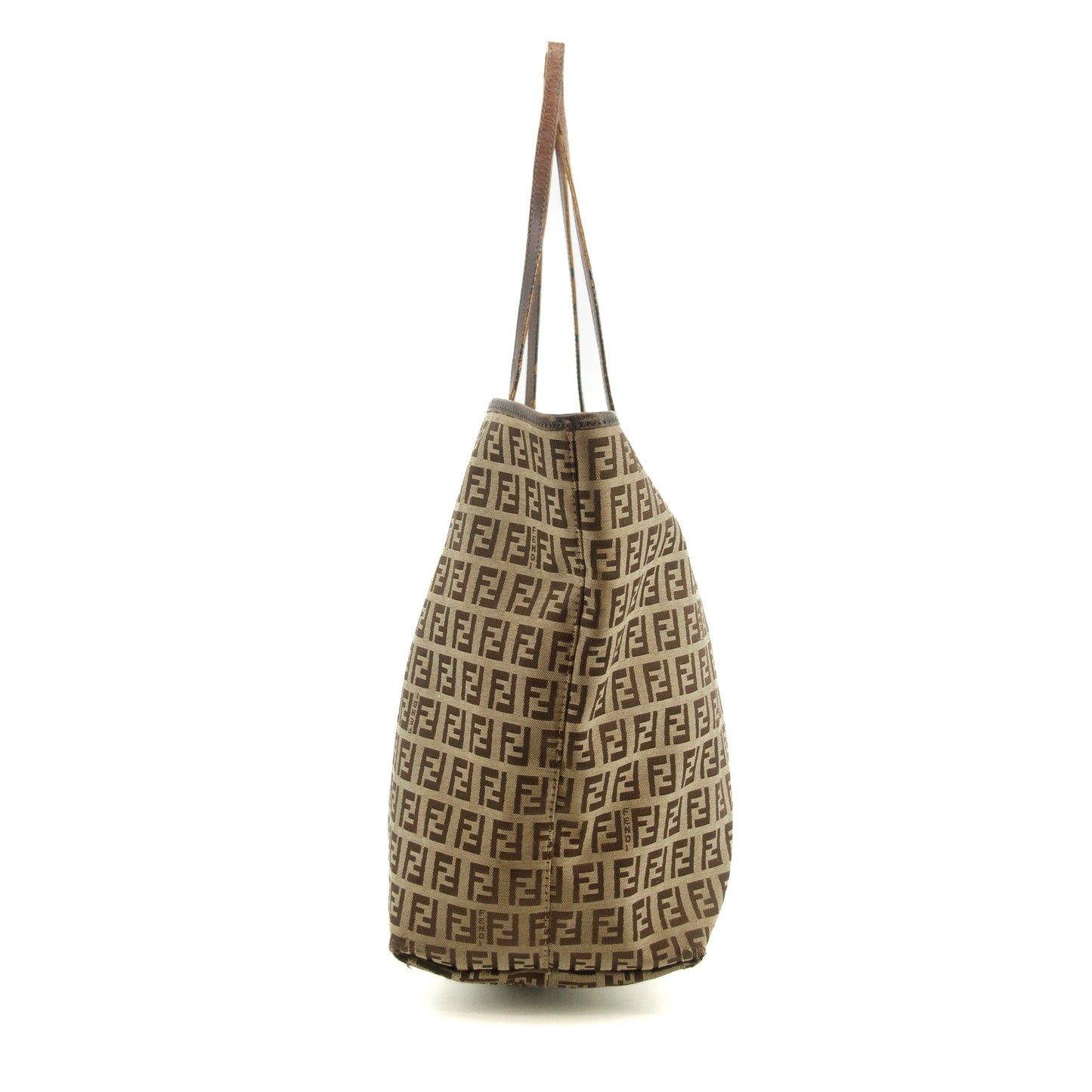 Fendi FF Zucchino Patter Beige Shoulder Bag #3579