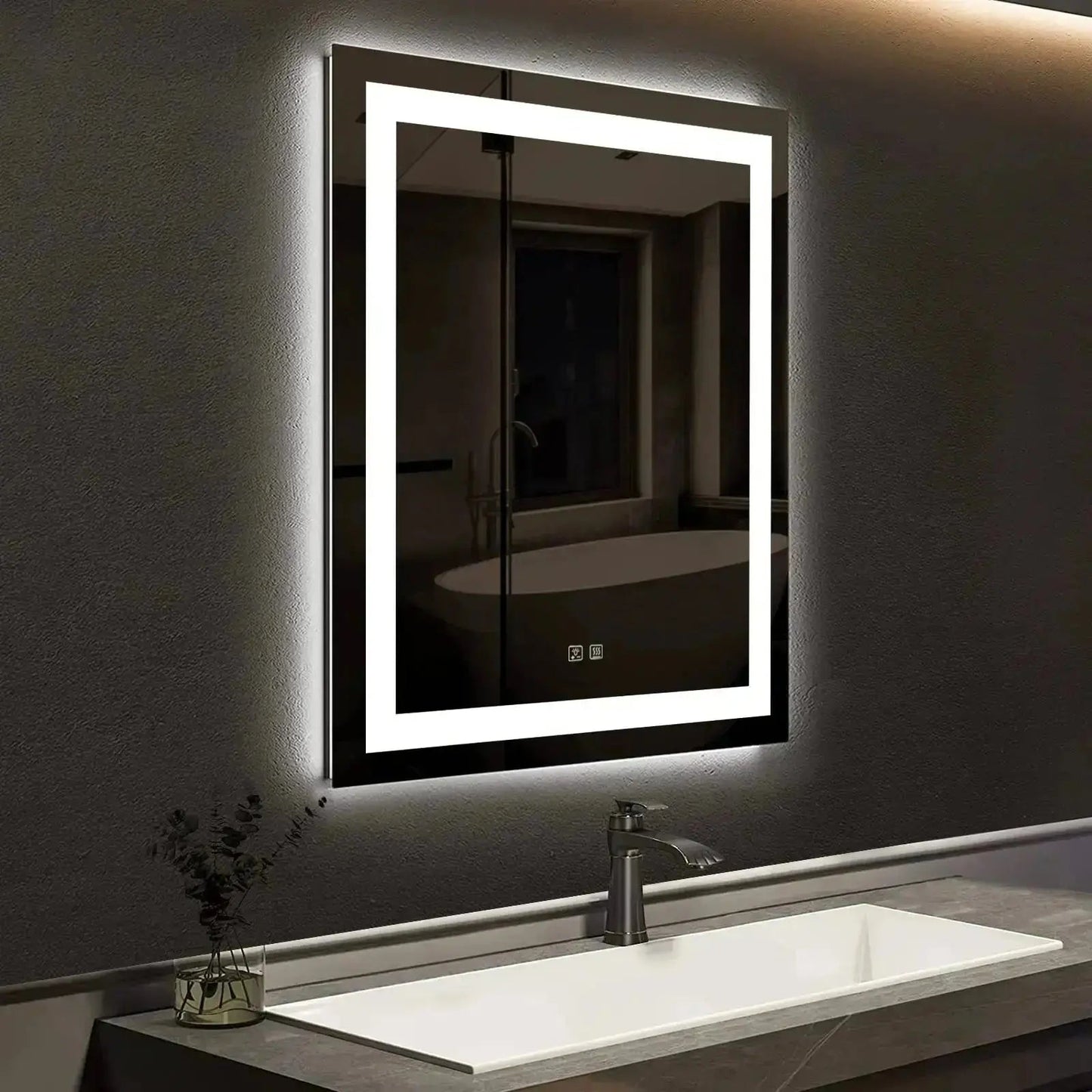 24 x 32 Inch Center Glow LED Badkamerspiegel
