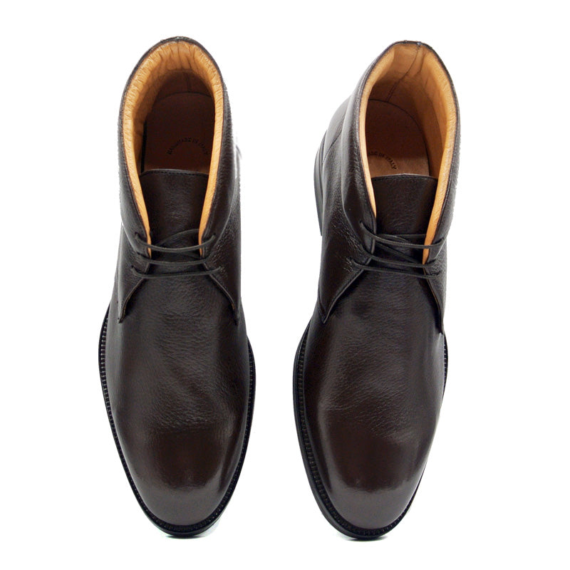 48-590-DBR MARCO Hjorteskinn Chukka-støvel, Mørk Brun