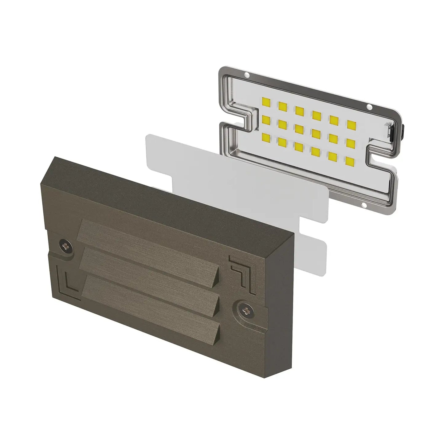 5" Gallertrappbelysning Utomhus RGB CCT Justerbar Gjutet Mässing 3W Infälld Montering