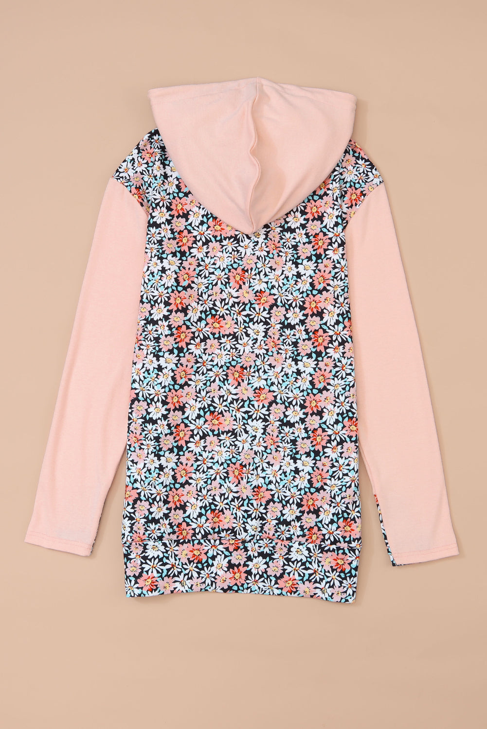 Bluza z kapturem Gemma Floral z półzamkiem i kieszenią kangurka