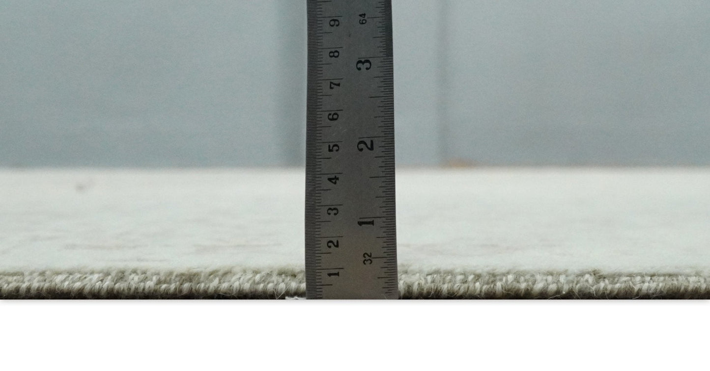 5x7 Fine Hand Knotted Beige and Brown Traditional Vintage Persian Style Antique Wool and Silk Rug | AGR50