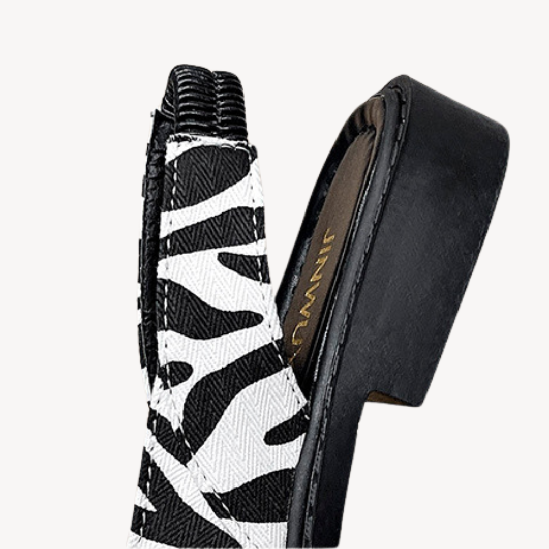 Quadratische Zehen Sling Back Sandale