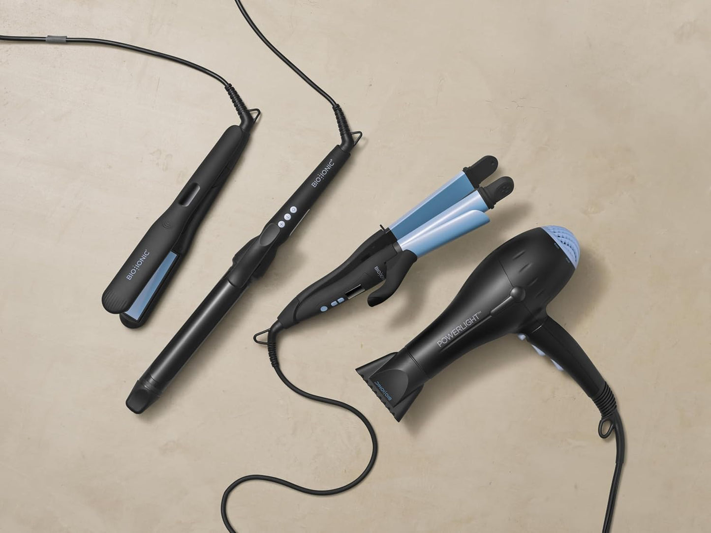 Plancha alisadora BIO IONIC Onepass con tecnología NanoIonic y calor hidratante, cabello hidratado y sin frizz, alisador de cerámica con tira de silicona para un peinado suave en una sola pasada