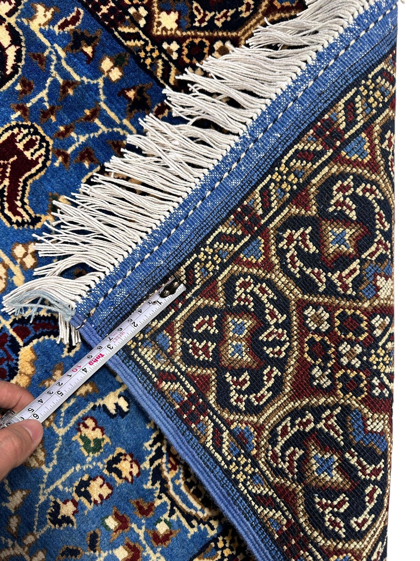 Håndknyttet Parak-teppe – Himmelblå, 40” x 60” | Afghan Ullteppe