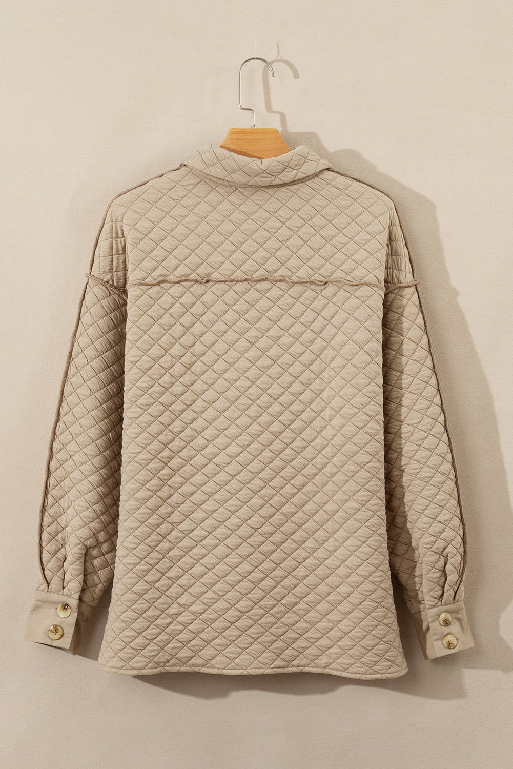 Celeste gesteppte Steppjacke mit Knöpfen