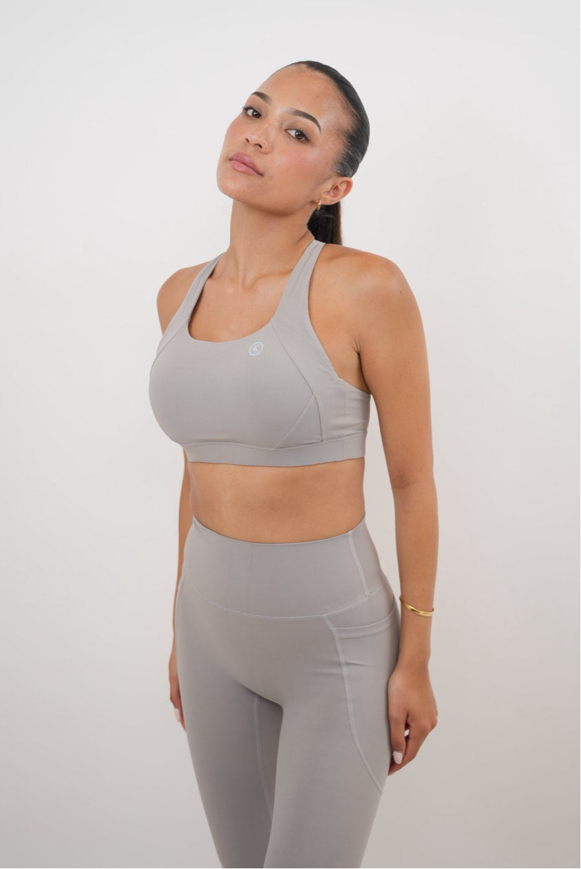 I Am Glowing Frosty Gray Quick Dry Butter Bra