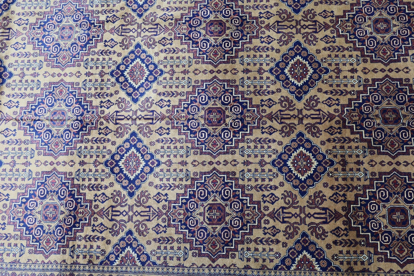 Hand-Knotted Zerkhaki Afghan Wool Area Rug – 6'7" x 9'7" | Rich Brown Tones, Durable Craftsmanship