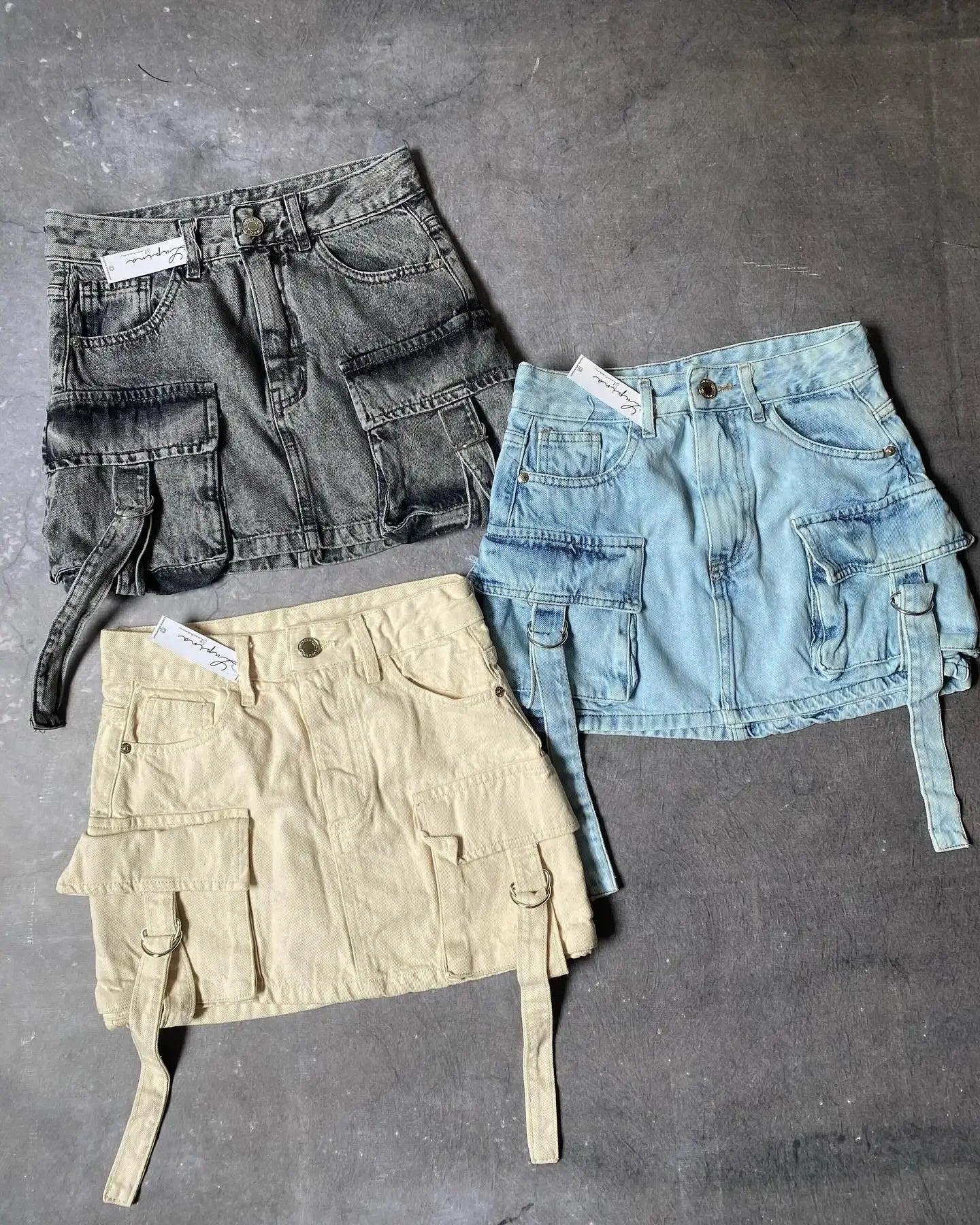 A-Line Denim Mini Skirt | Multi-Pocket Design for Stylish Utility 3