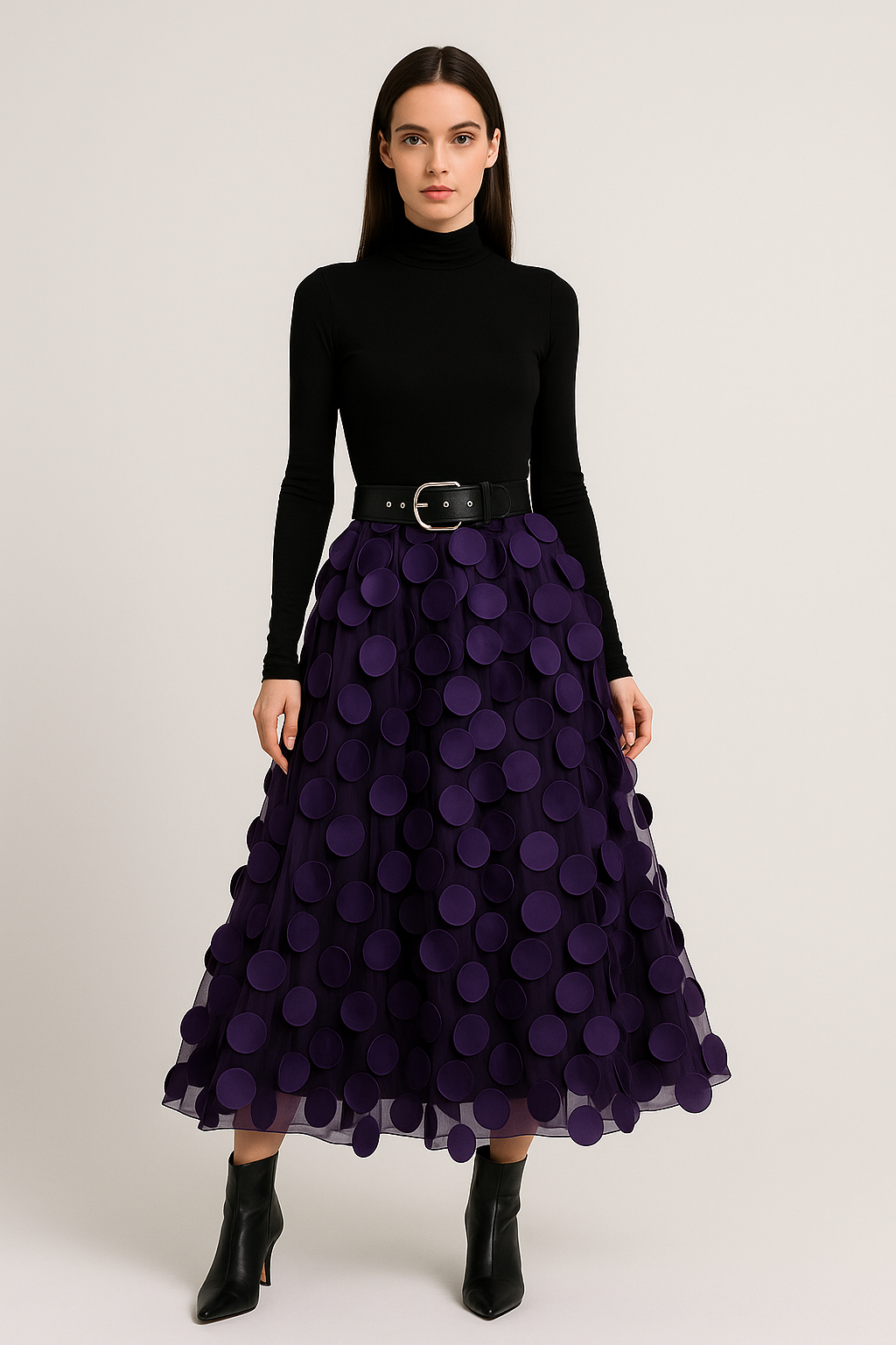 A-Line Midi Skirt for Women – Soft Lightweight Fabric, Flattering Fit, Versatile Style for Casual and Formal Wear 2