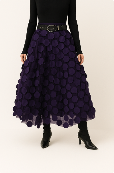 A-Line Midi Skirt for Women – Soft Lightweight Fabric, Flattering Fit, Versatile Style for Casual and Formal Wear 3