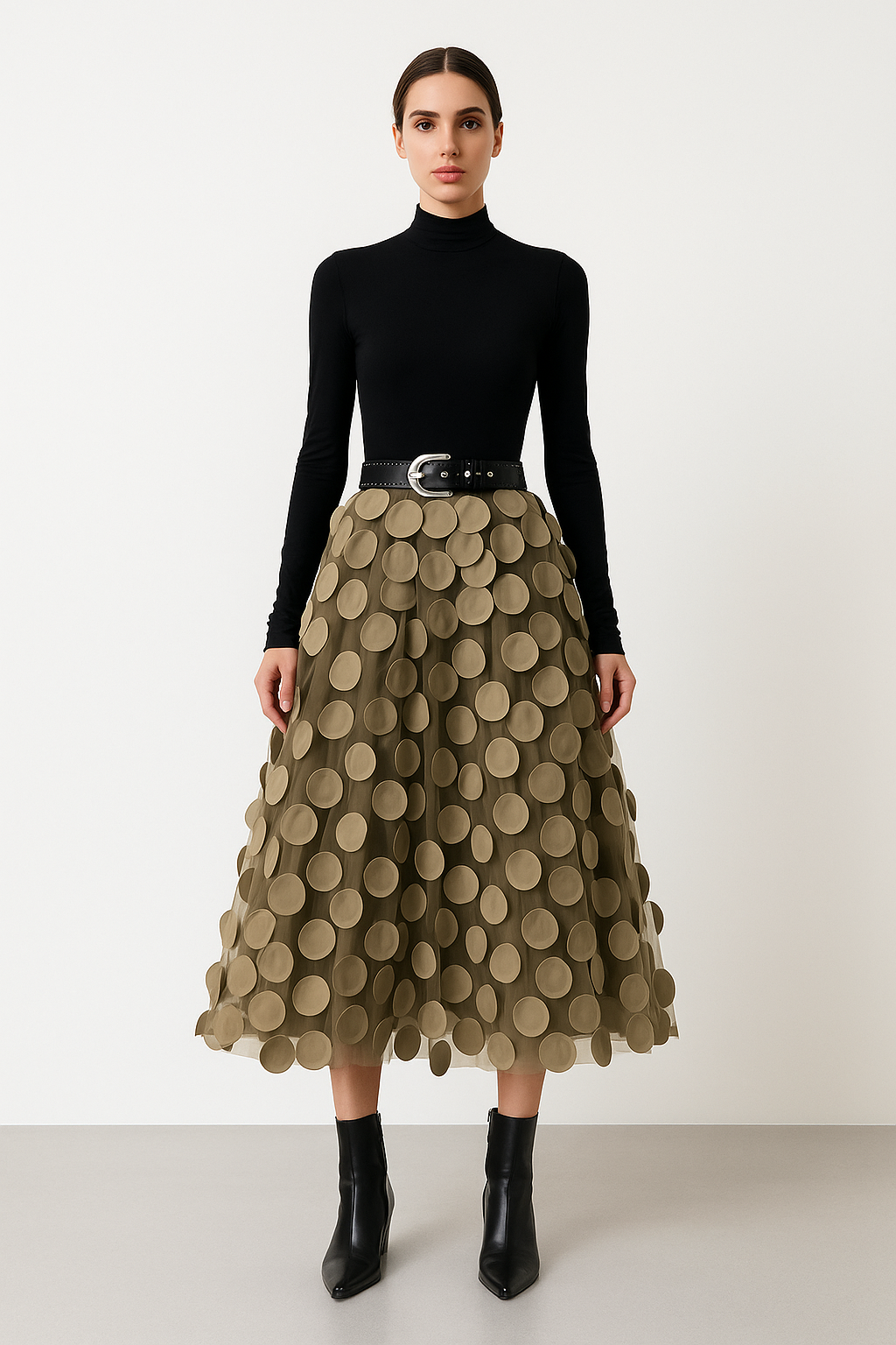 A-Line Midi Skirt for Women – Soft Lightweight Fabric, Flattering Fit, Versatile Style for Casual and Formal Wear 4