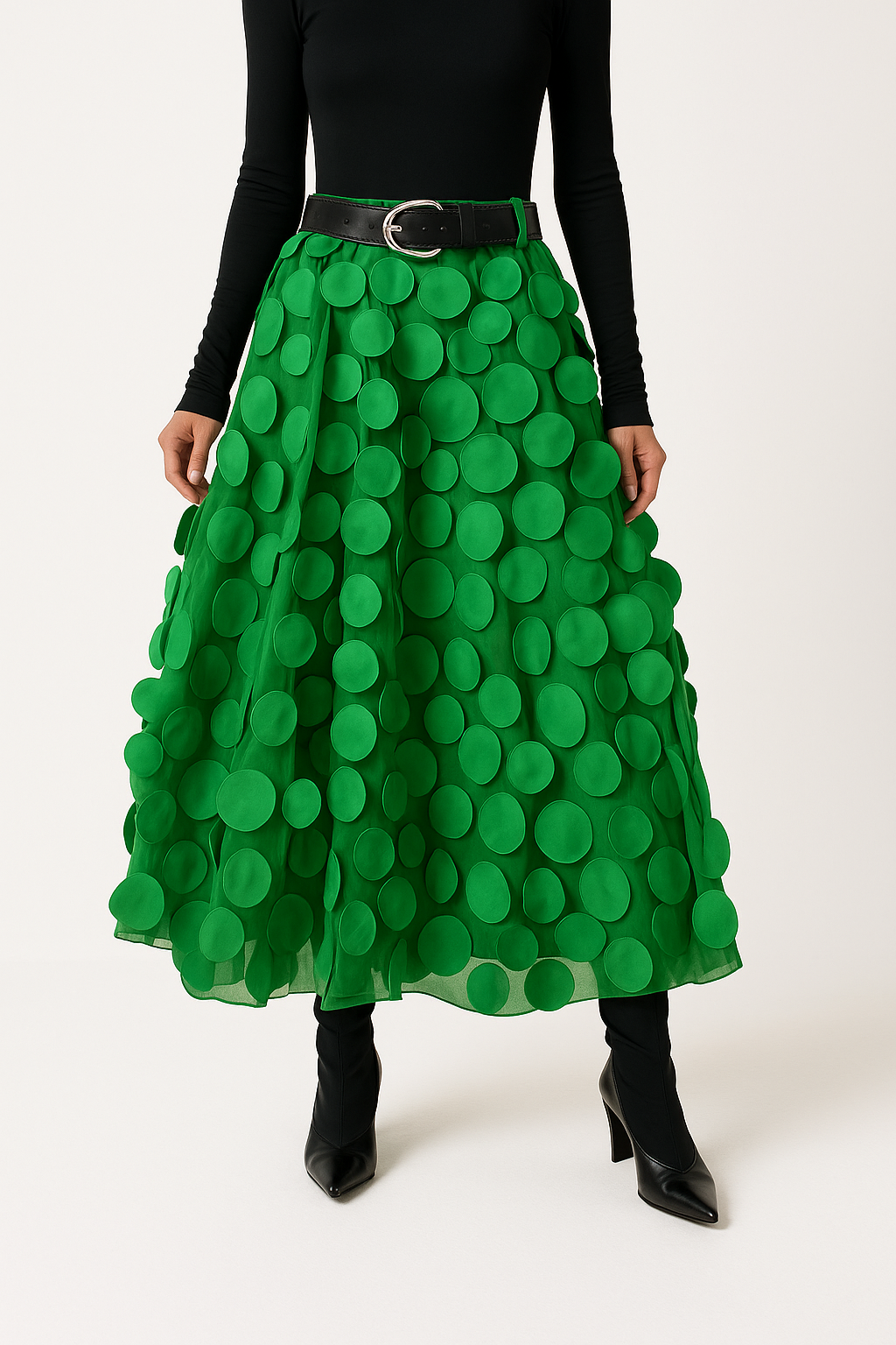 A-Line Midi Skirt for Women – Soft Lightweight Fabric, Flattering Fit, Versatile Style for Casual and Formal Wear 9