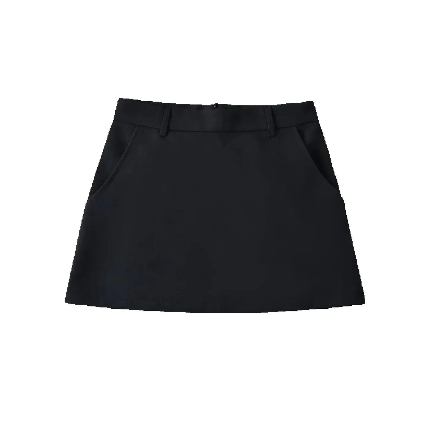 A-Line Mini Skirt with Pockets | Structured Fabric for Versatile Styling 0