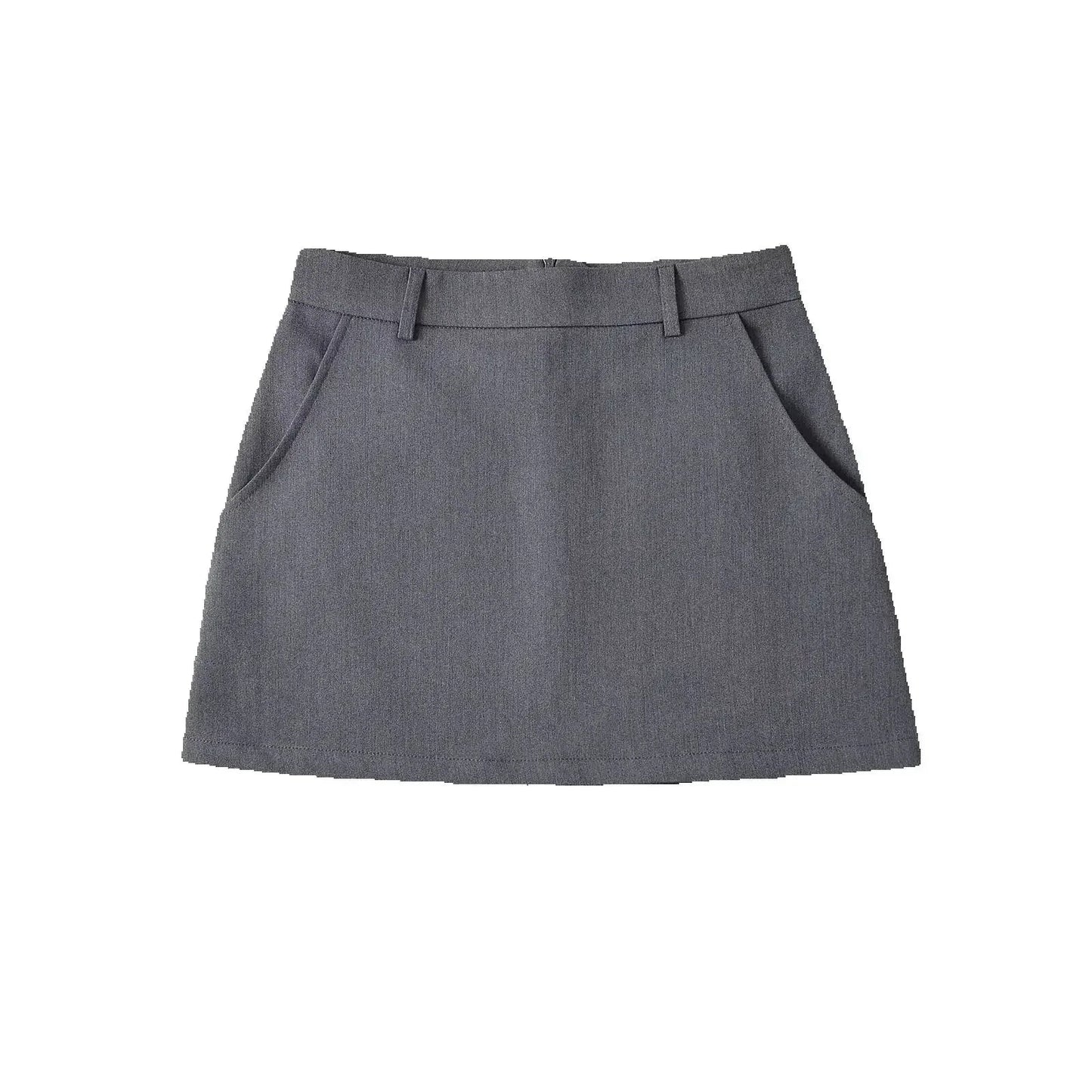 A-Line Mini Skirt with Pockets | Structured Fabric for Versatile Styling 7