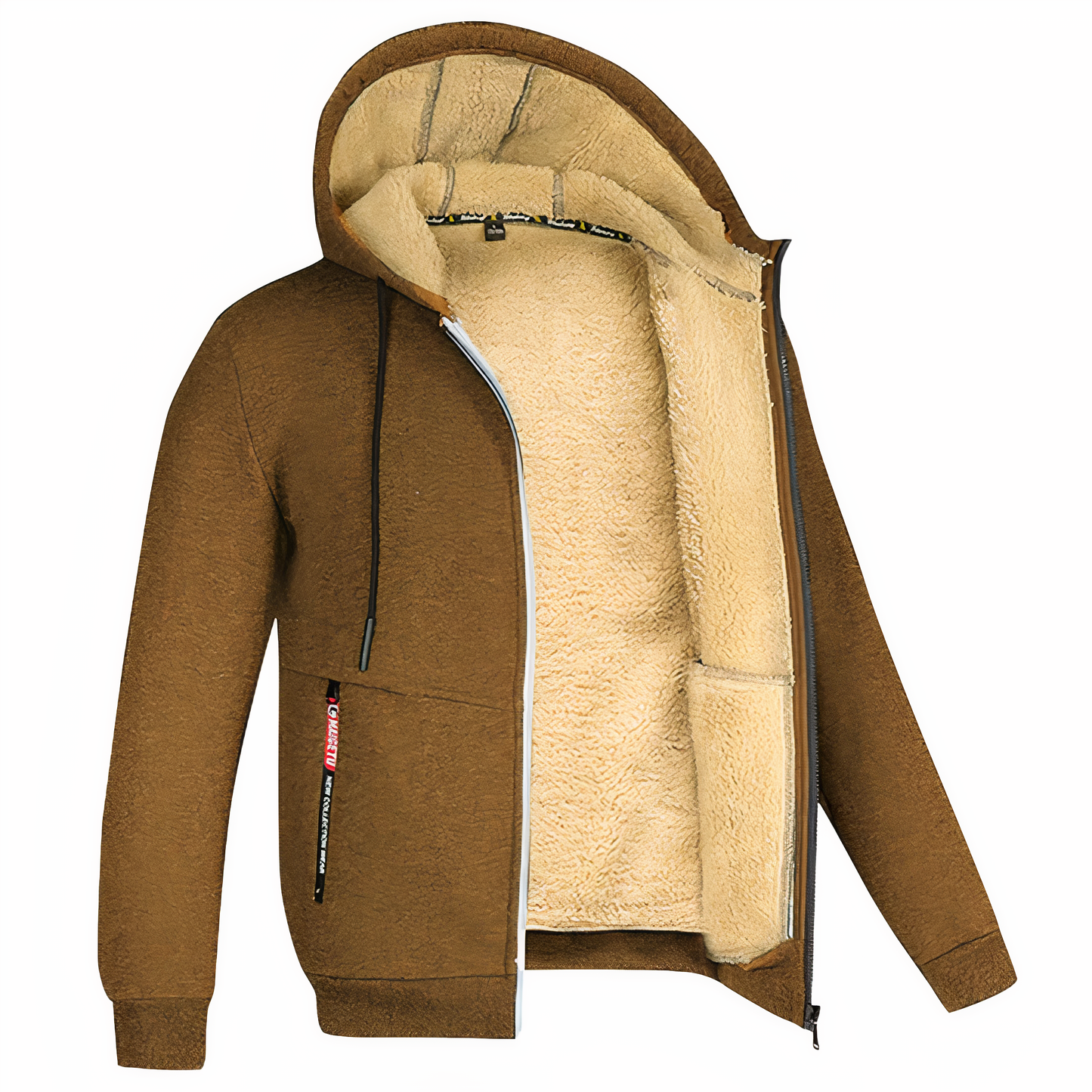 Sweatshirt com capuz forrada com lã polar