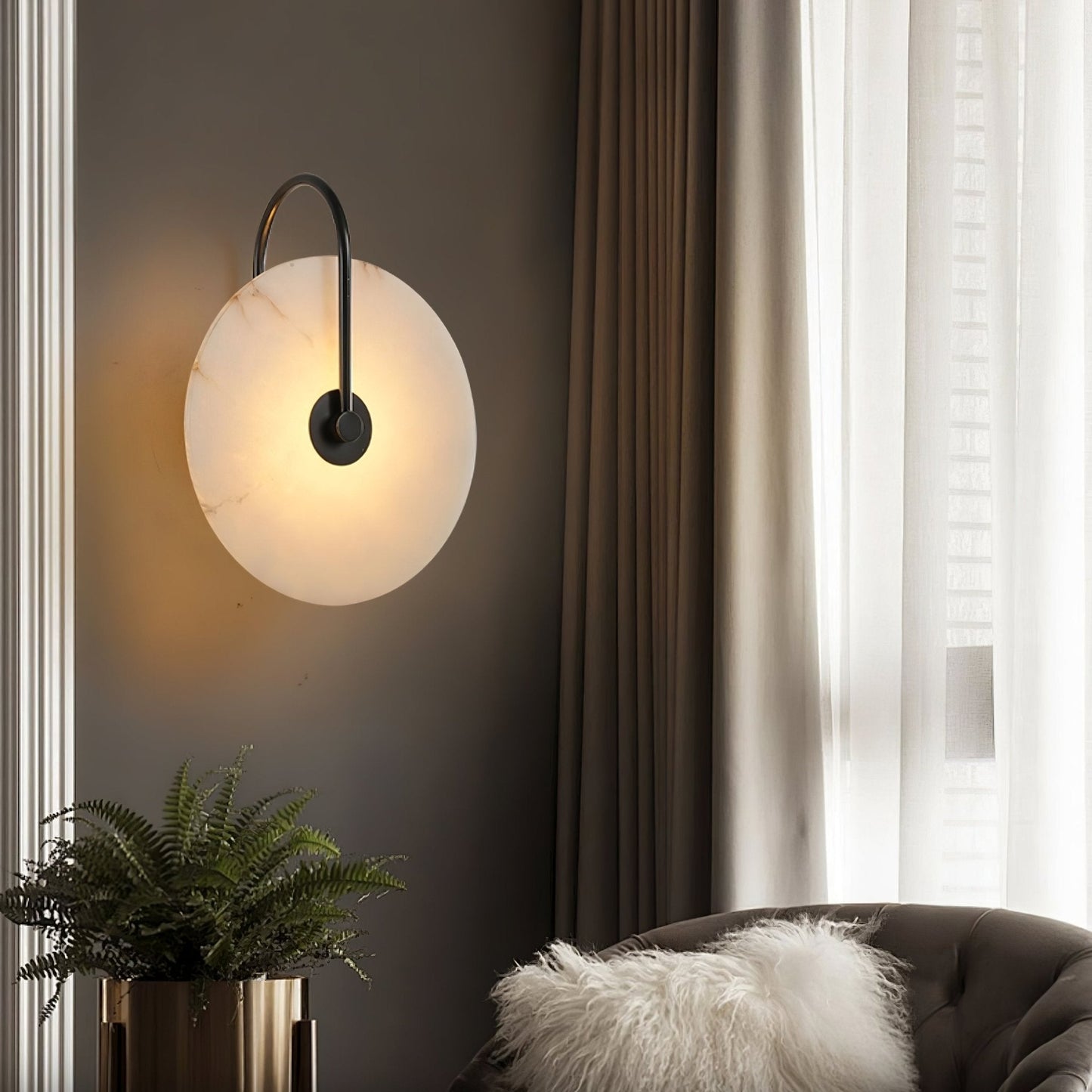 Alabaster Wall Sconce | Elegant LED Lighting with Modern Design 7