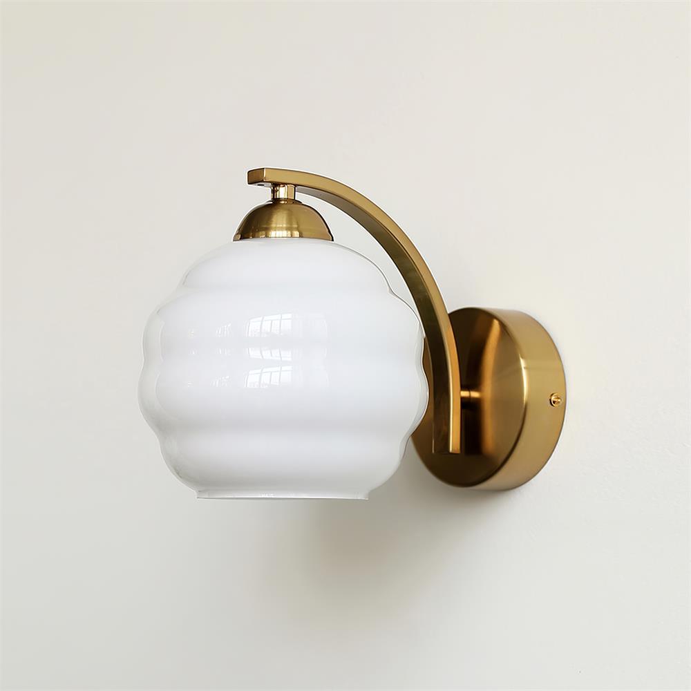 Art Deco Wall Sconce | Vintage Design with Warm Glass Shades 0