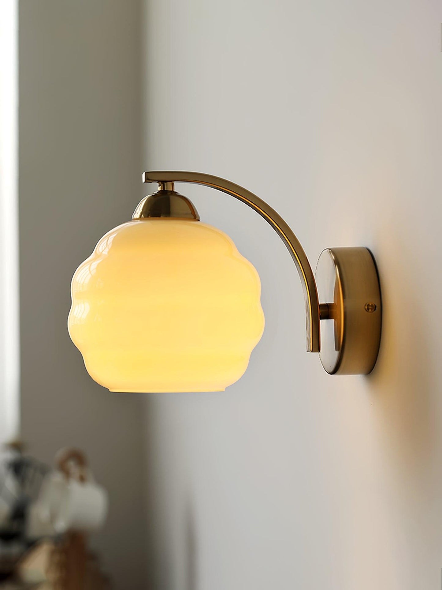 Art Deco Wall Sconce | Vintage Design with Warm Glass Shades 4