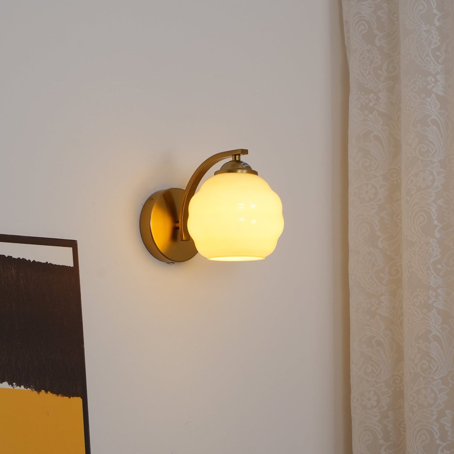 Art Deco Wall Sconce | Vintage Design with Warm Glass Shades 6
