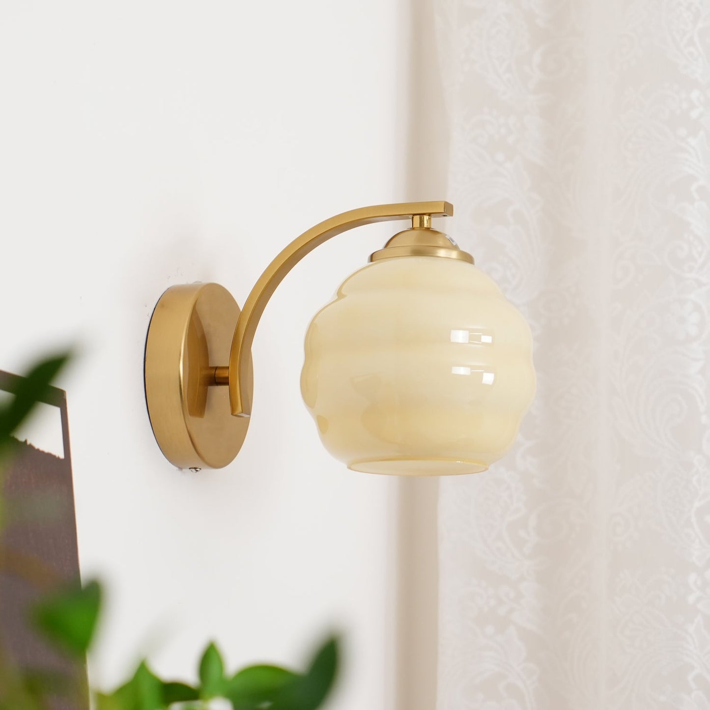 Art Deco Wall Sconce | Vintage Design with Warm Glass Shades 7