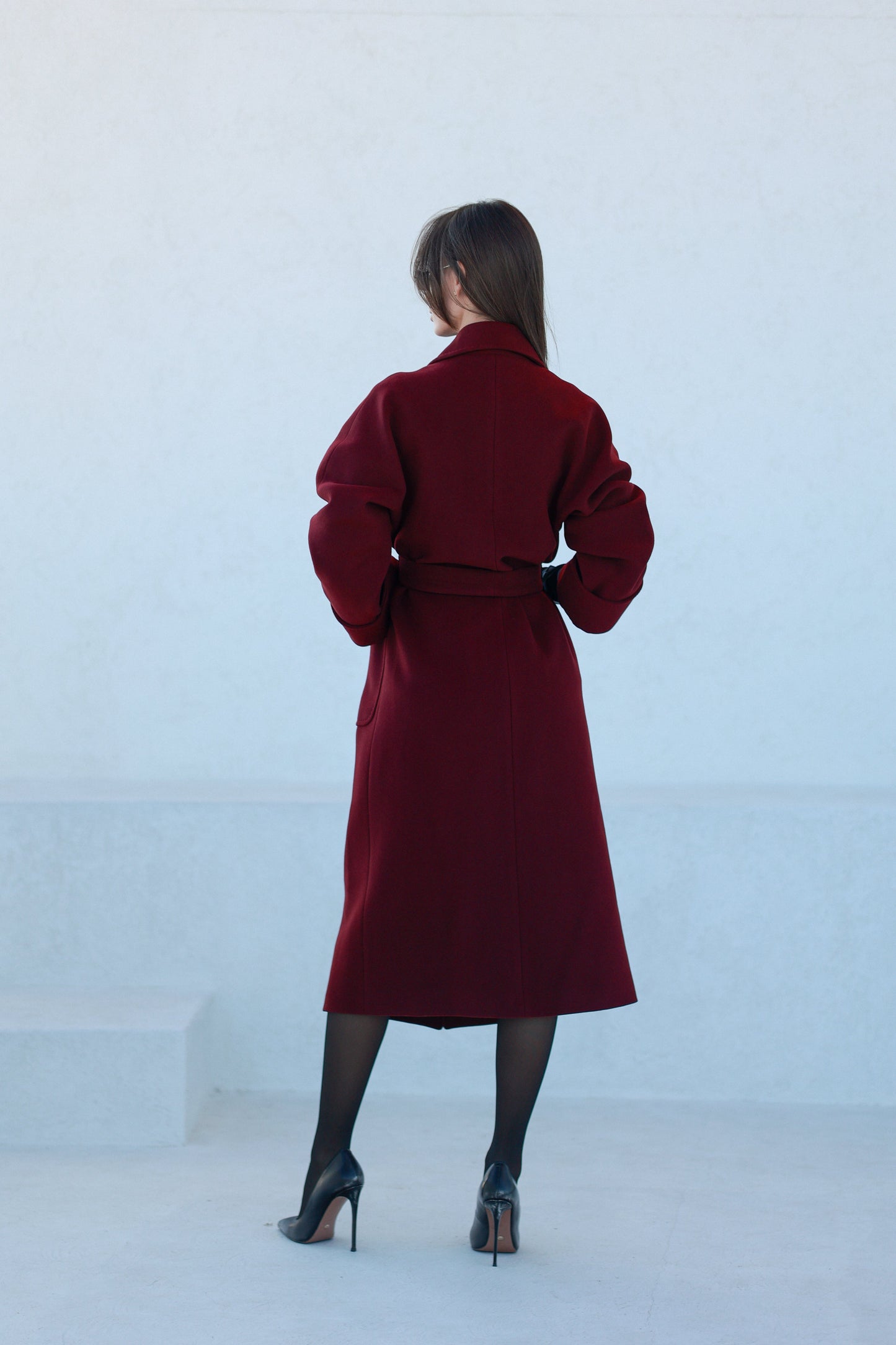 Cappotto lungo in misto lana e cashmere Angelina