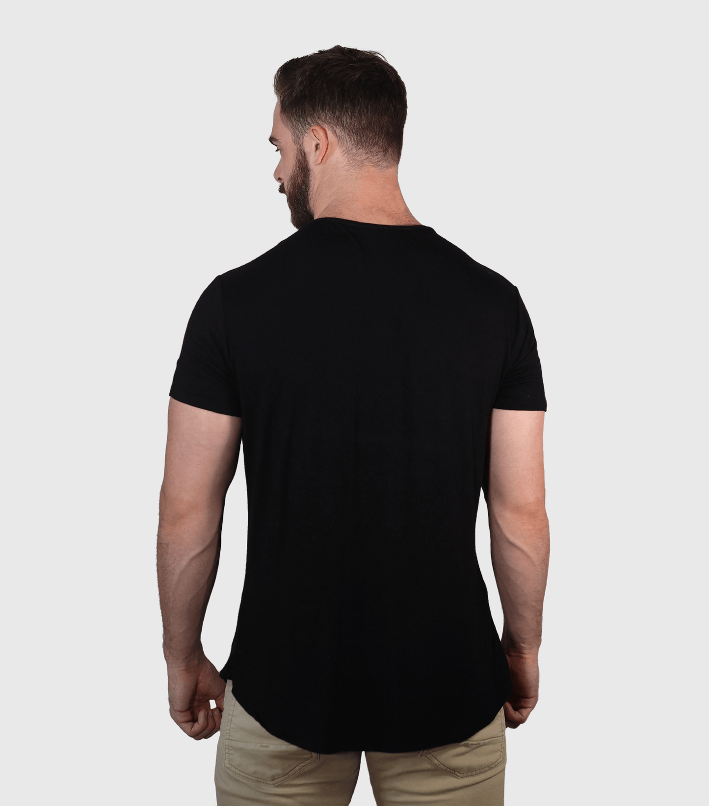 Bamboo Swift T-shirt med kurvad fåll - svart
