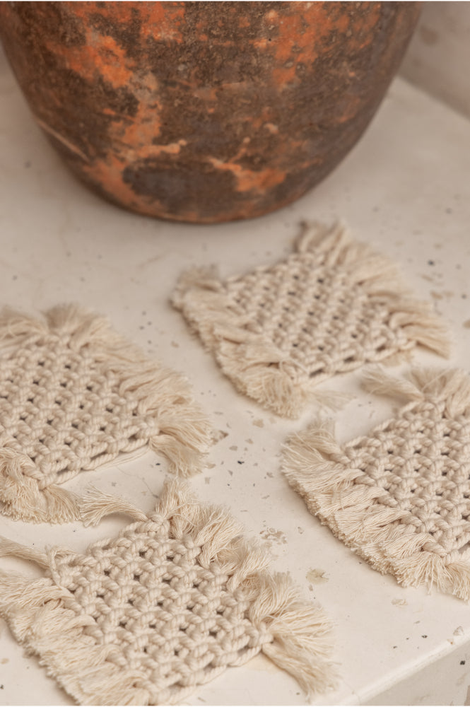 Kotak Macrame Coaster Set