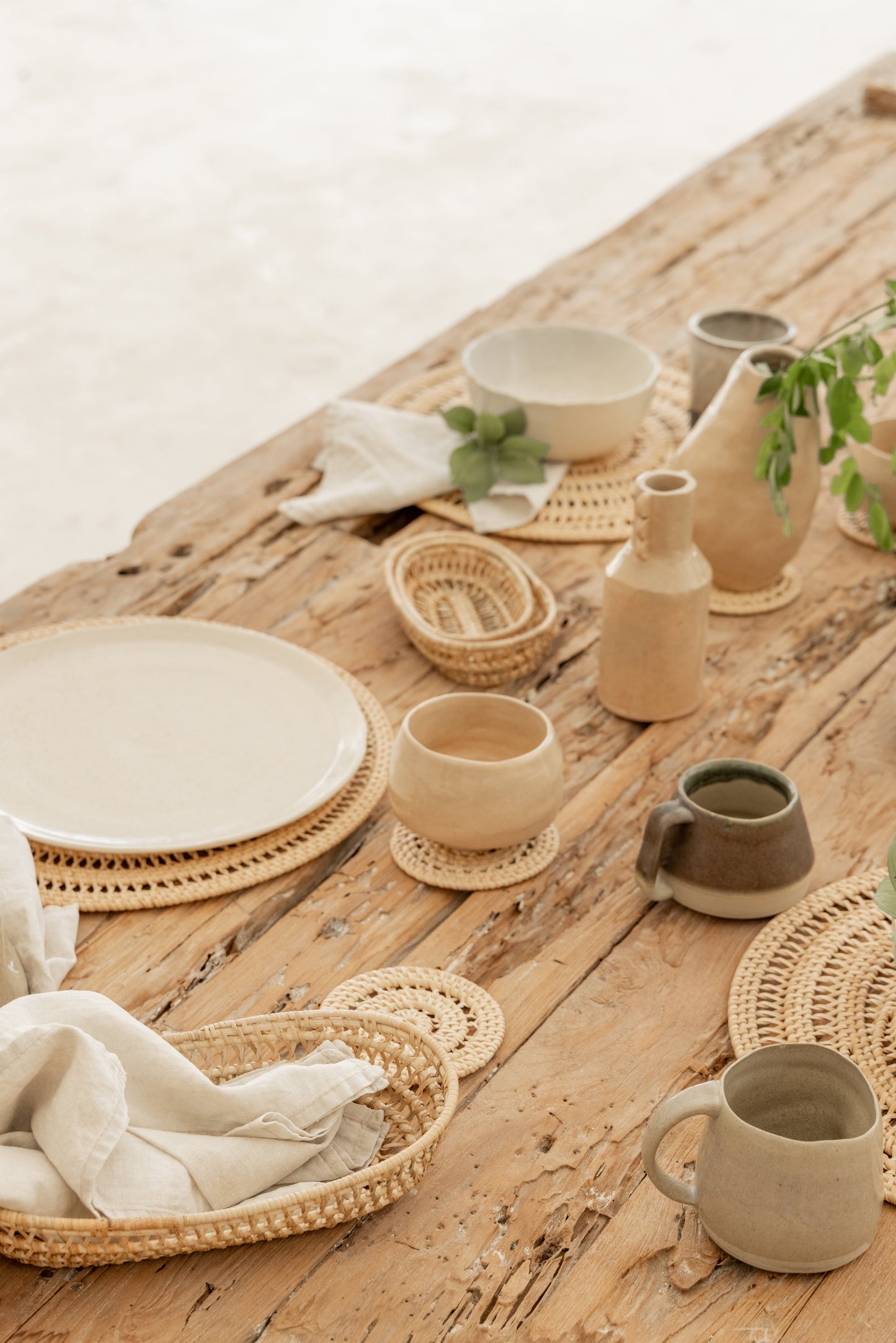 Oval Rattan Basket Set