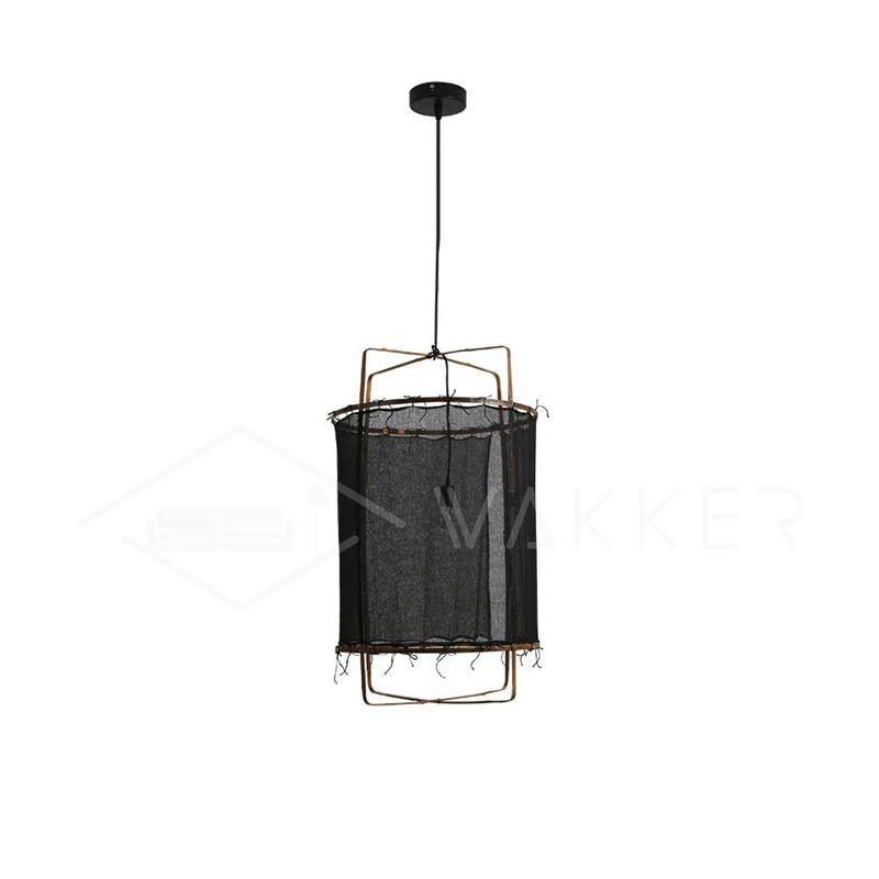 Bamboo Pendant Light | Unique Cotton Shade for Stylish Illumination 11