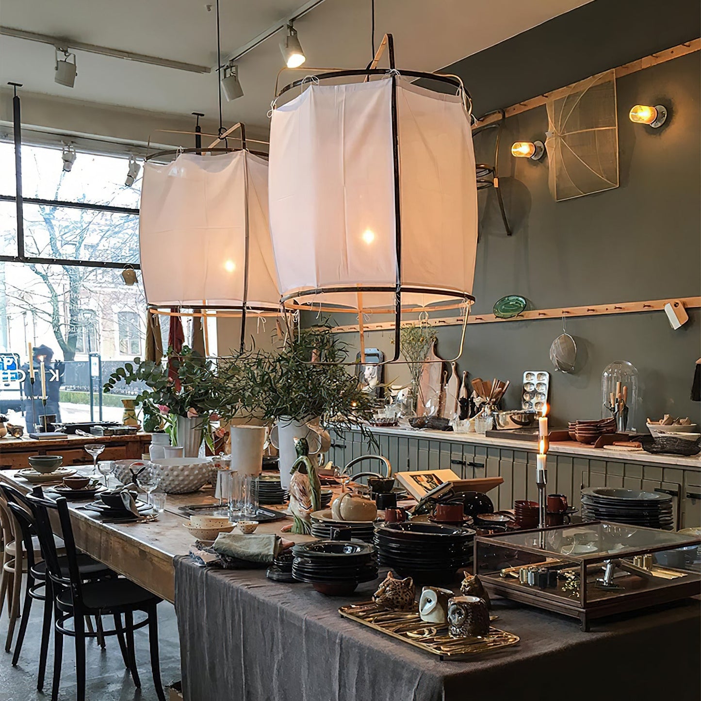 Bamboo Pendant Light | Unique Cotton Shade for Stylish Illumination 3