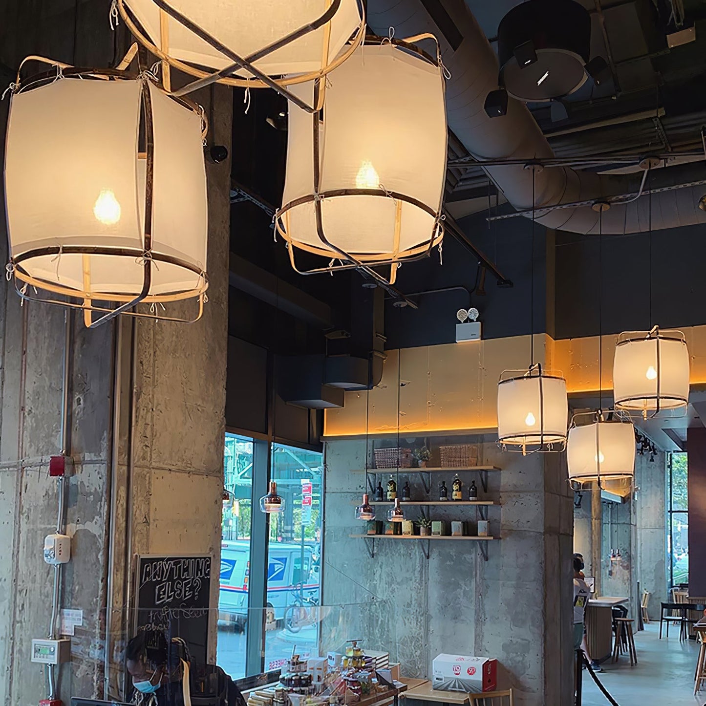 Bamboo Pendant Light | Unique Cotton Shade for Stylish Illumination 6