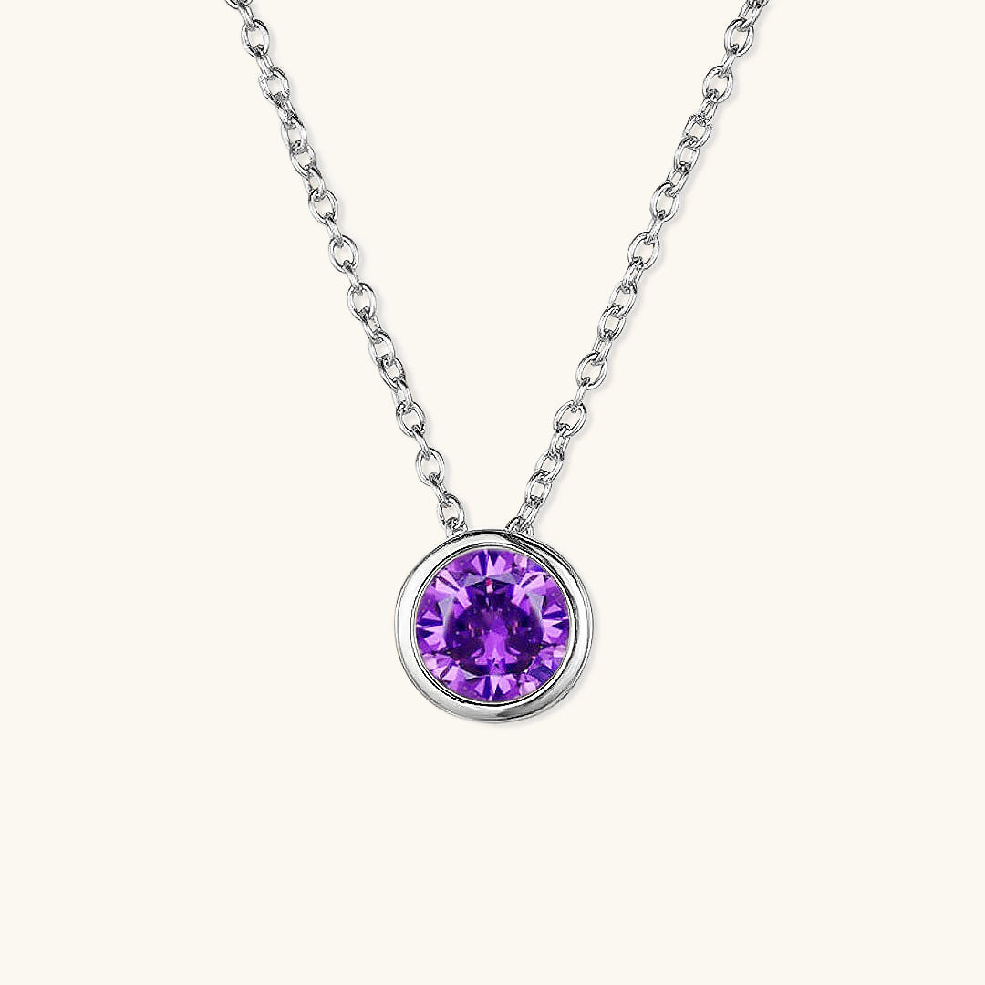 Birthstone Necklace | Personalized Gold Pendant with Gemstone 12