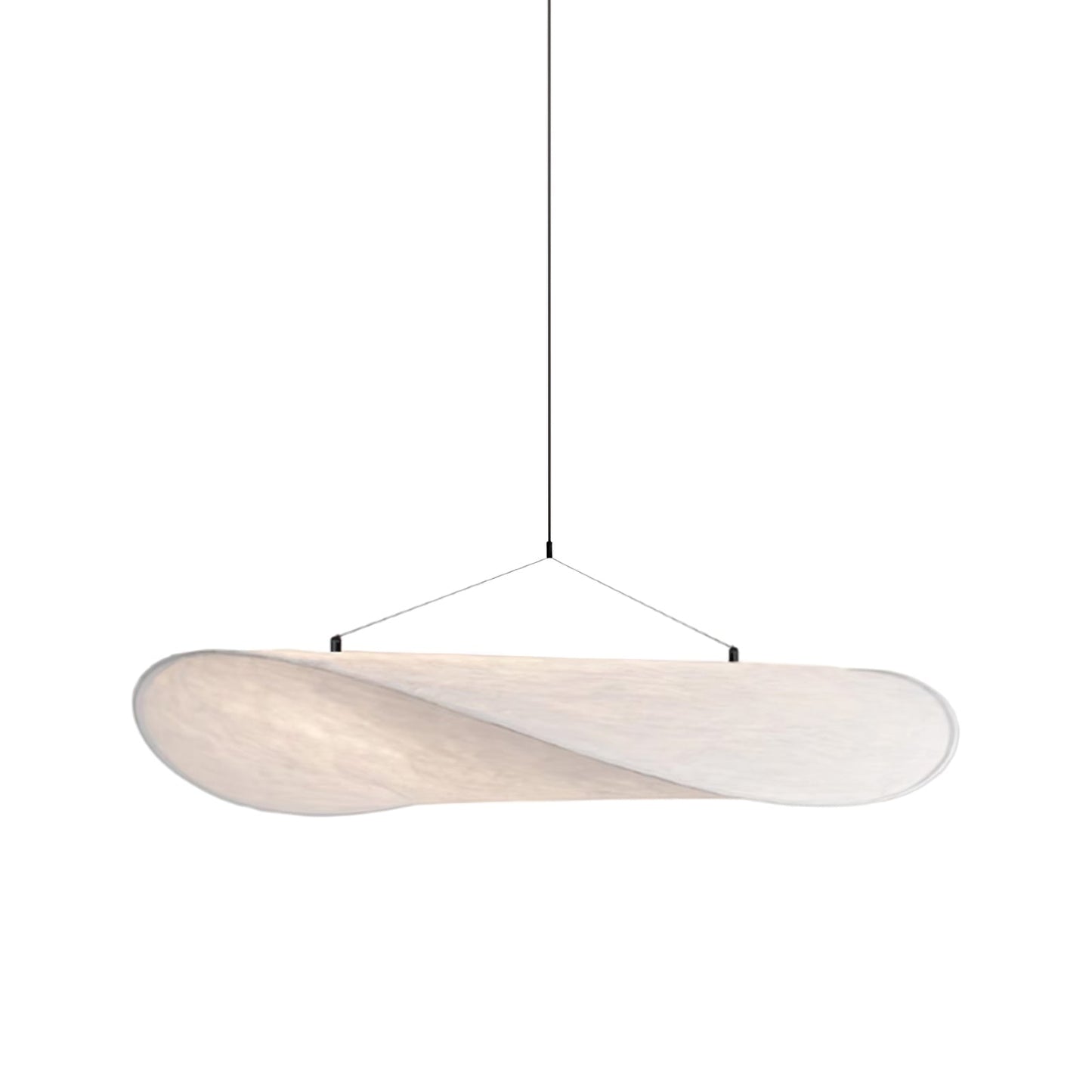 Black Pendant Light | Modern LED Fixture with Recyclable Tyvek Shade 14