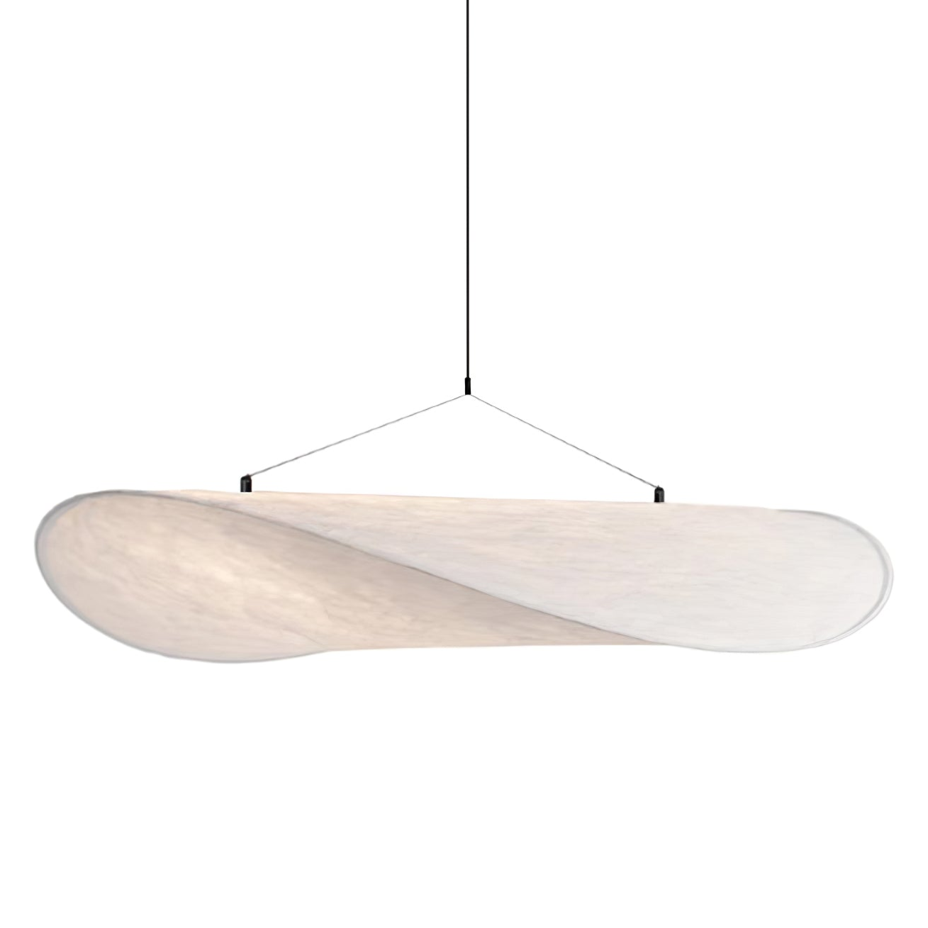 Black Pendant Light | Modern LED Fixture with Recyclable Tyvek Shade 17