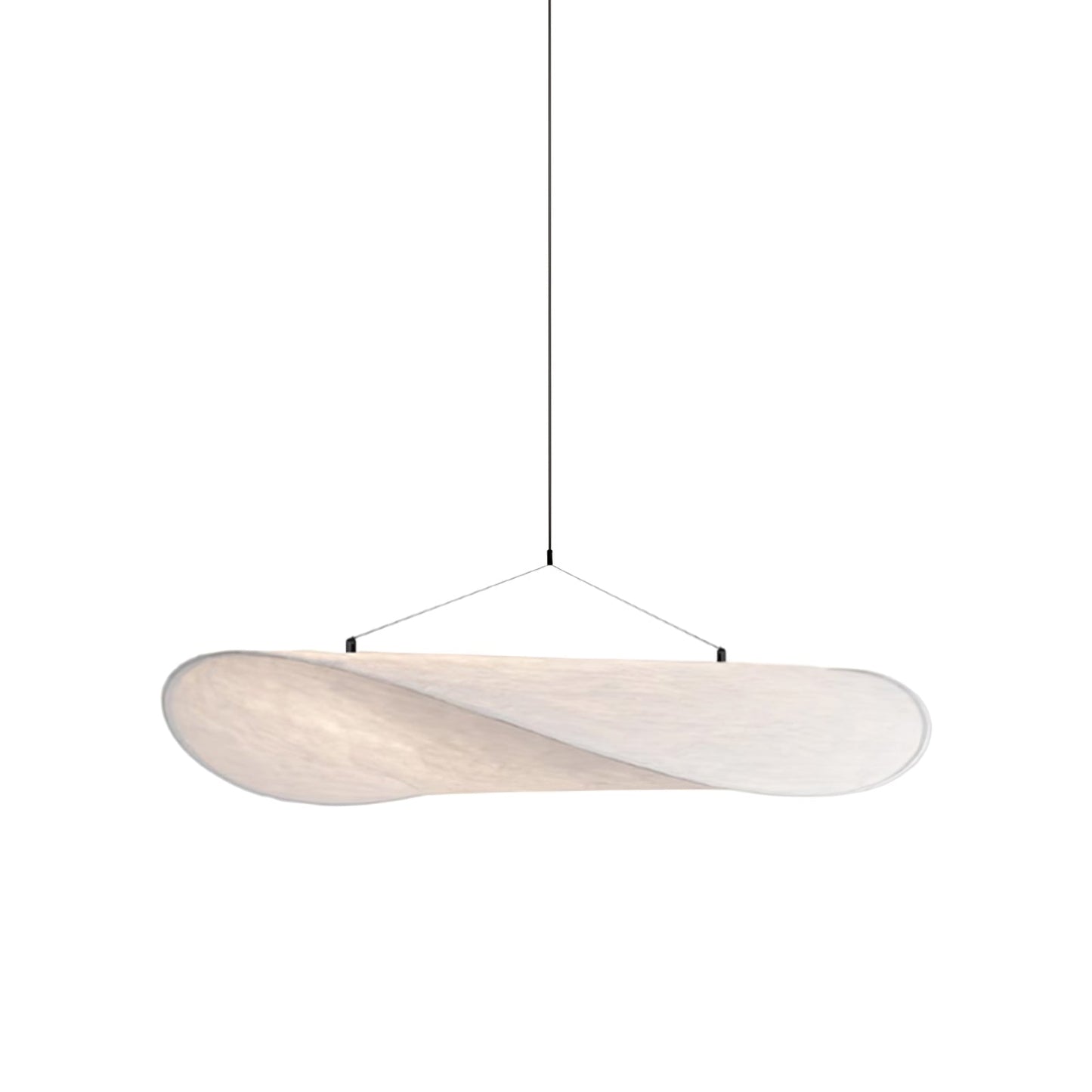 Black Pendant Light | Modern LED Fixture with Recyclable Tyvek Shade 19