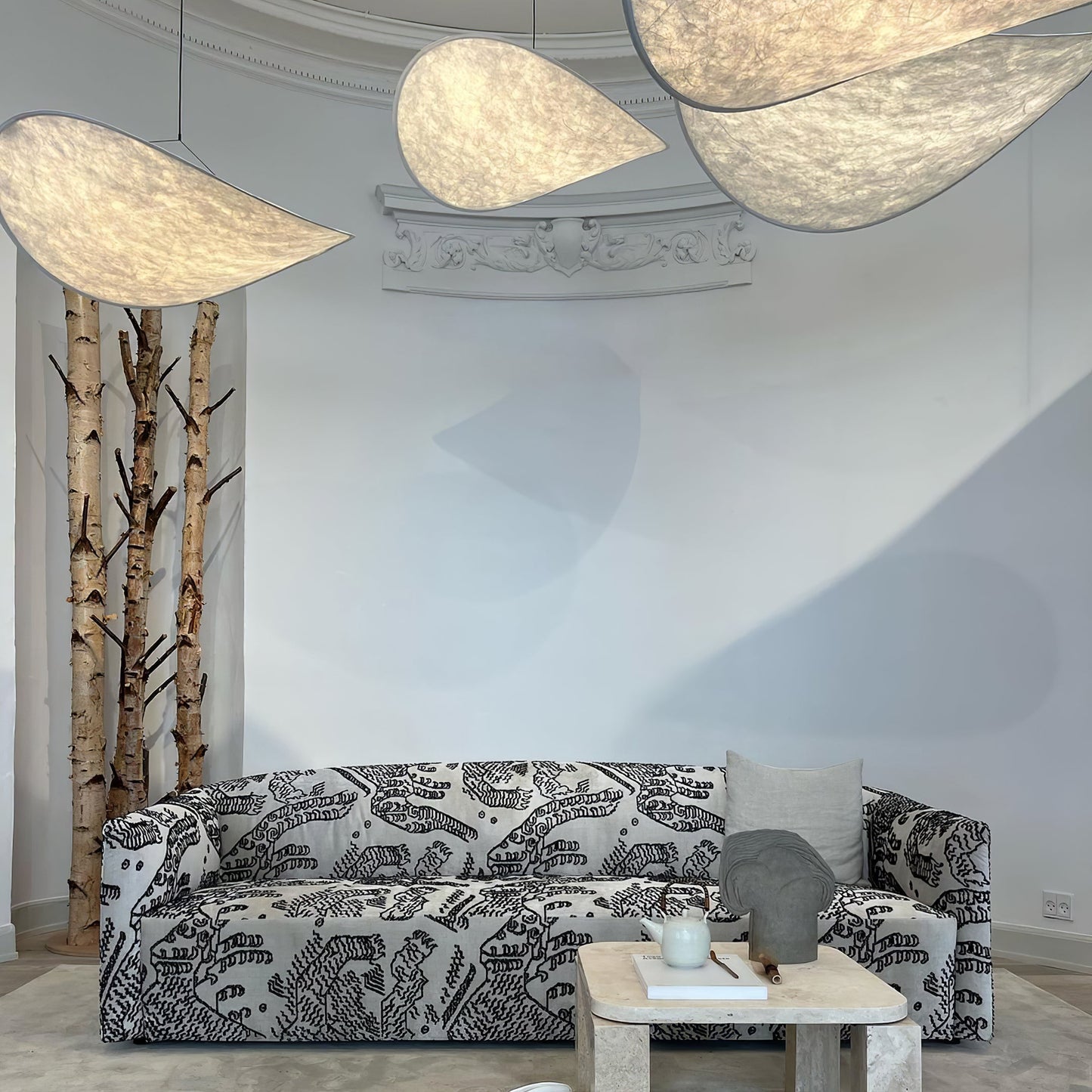 Black Pendant Light | Modern LED Fixture with Recyclable Tyvek Shade 3