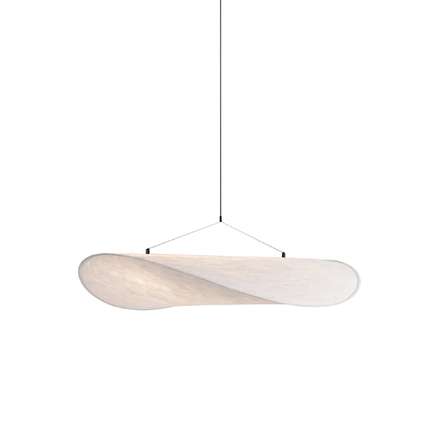 Black Pendant Light | Modern LED Fixture with Recyclable Tyvek Shade 9