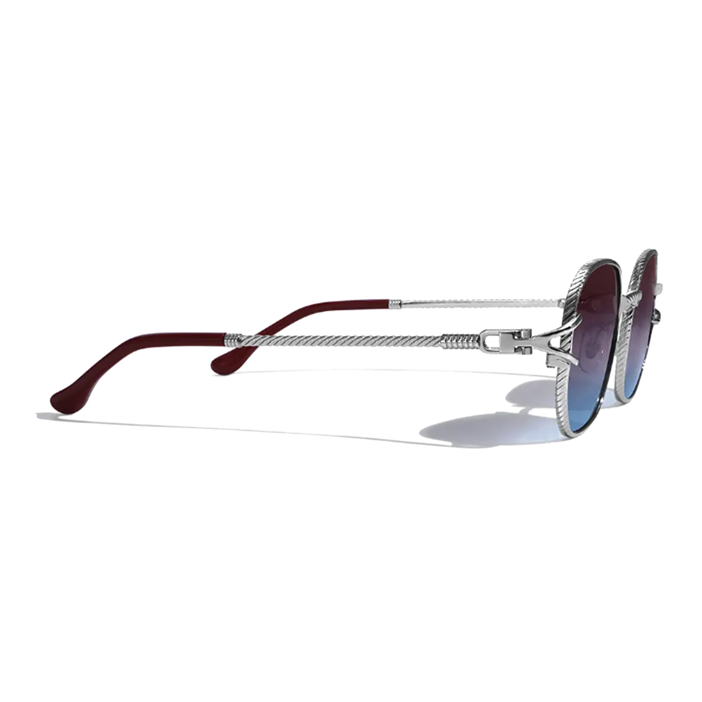 Lunettes de soleil métal bleu violet